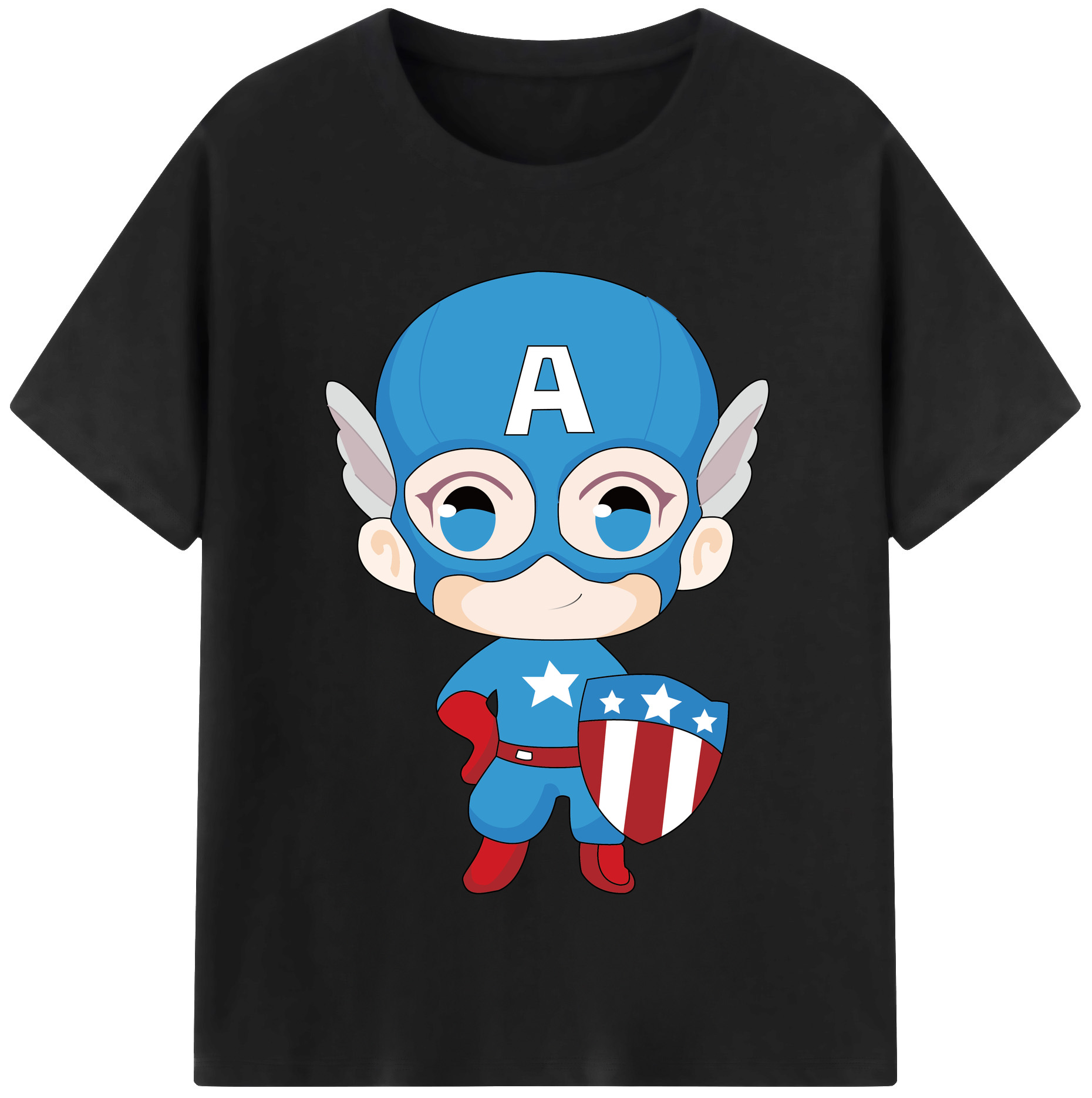 （画像用） アベンジャーズ The Avengers 綿100％半袖Tシャツ（フロントプリント）