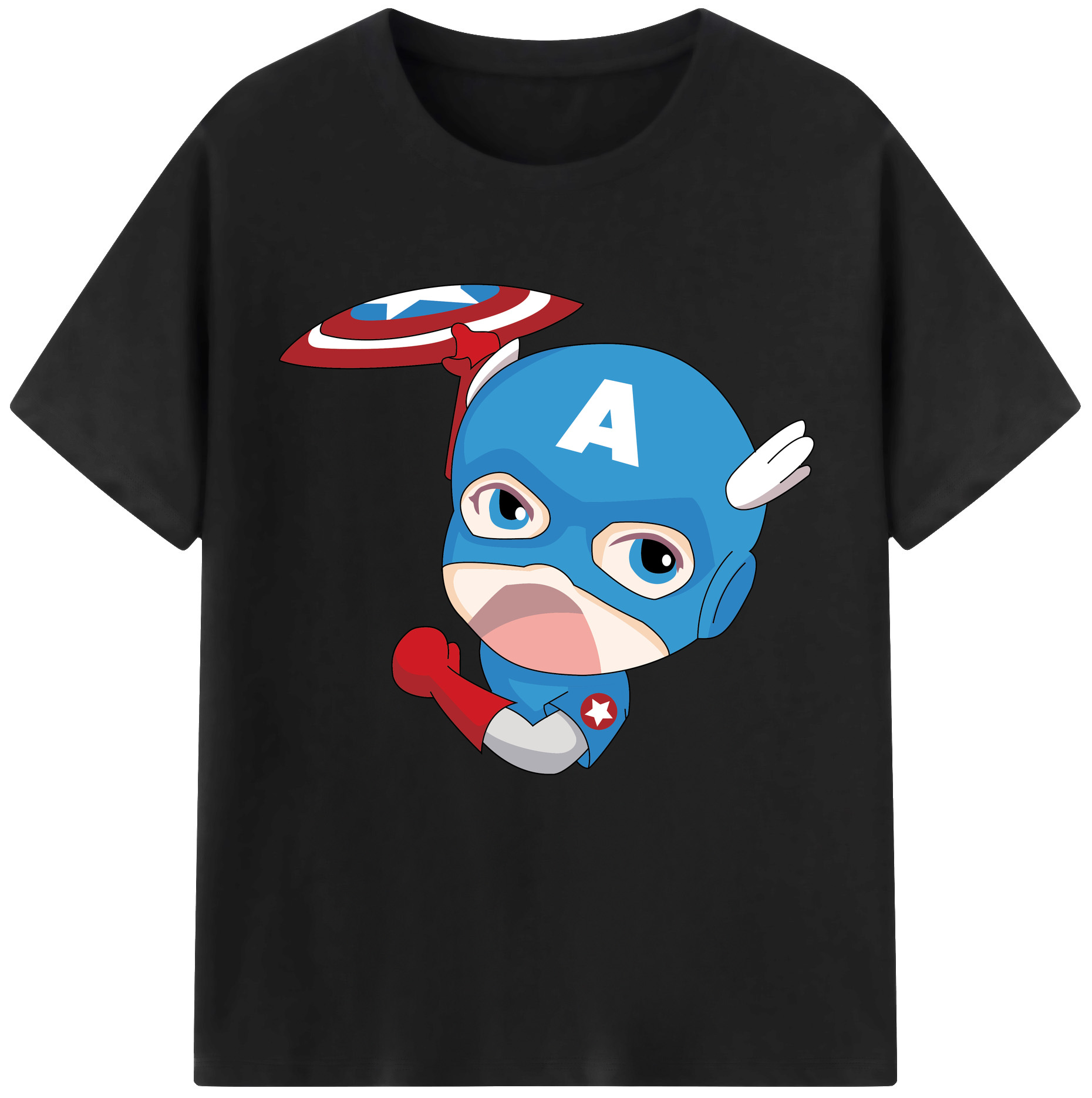 （画像用） アベンジャーズ The Avengers 綿100％半袖Tシャツ（フロントプリント）