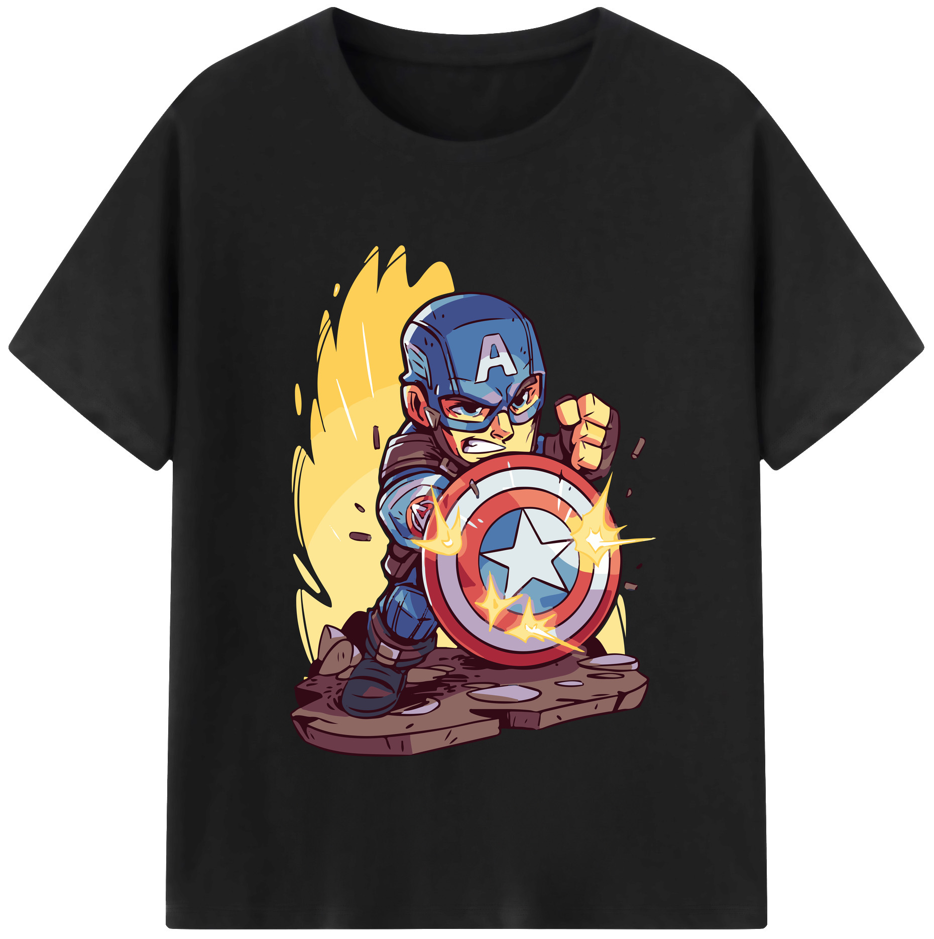 （画像用） アベンジャーズ The Avengers 綿100％半袖Tシャツ（フロントプリント）