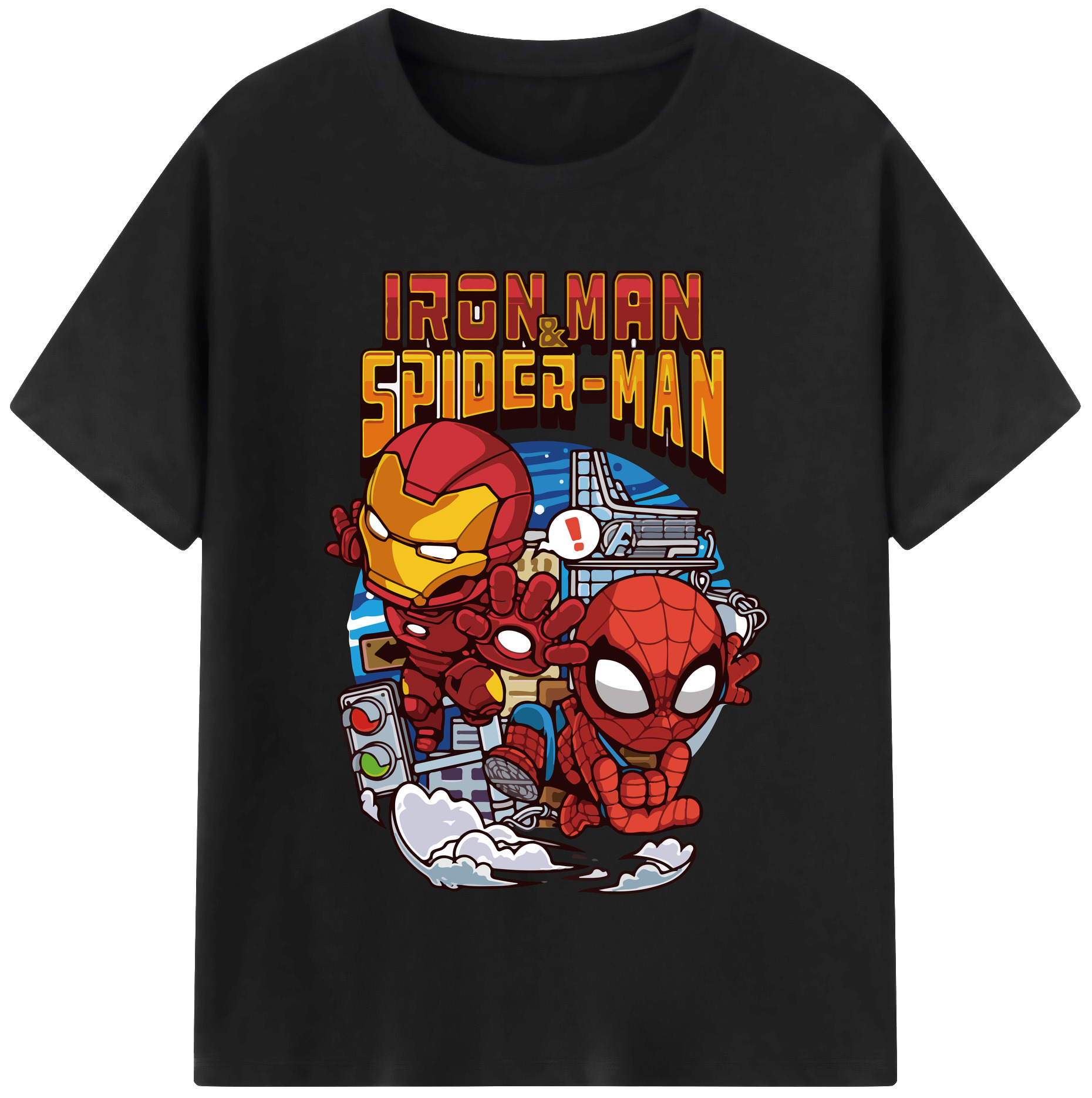 （画像用） アベンジャーズ The Avengers 綿100％半袖Tシャツ（フロントプリント）