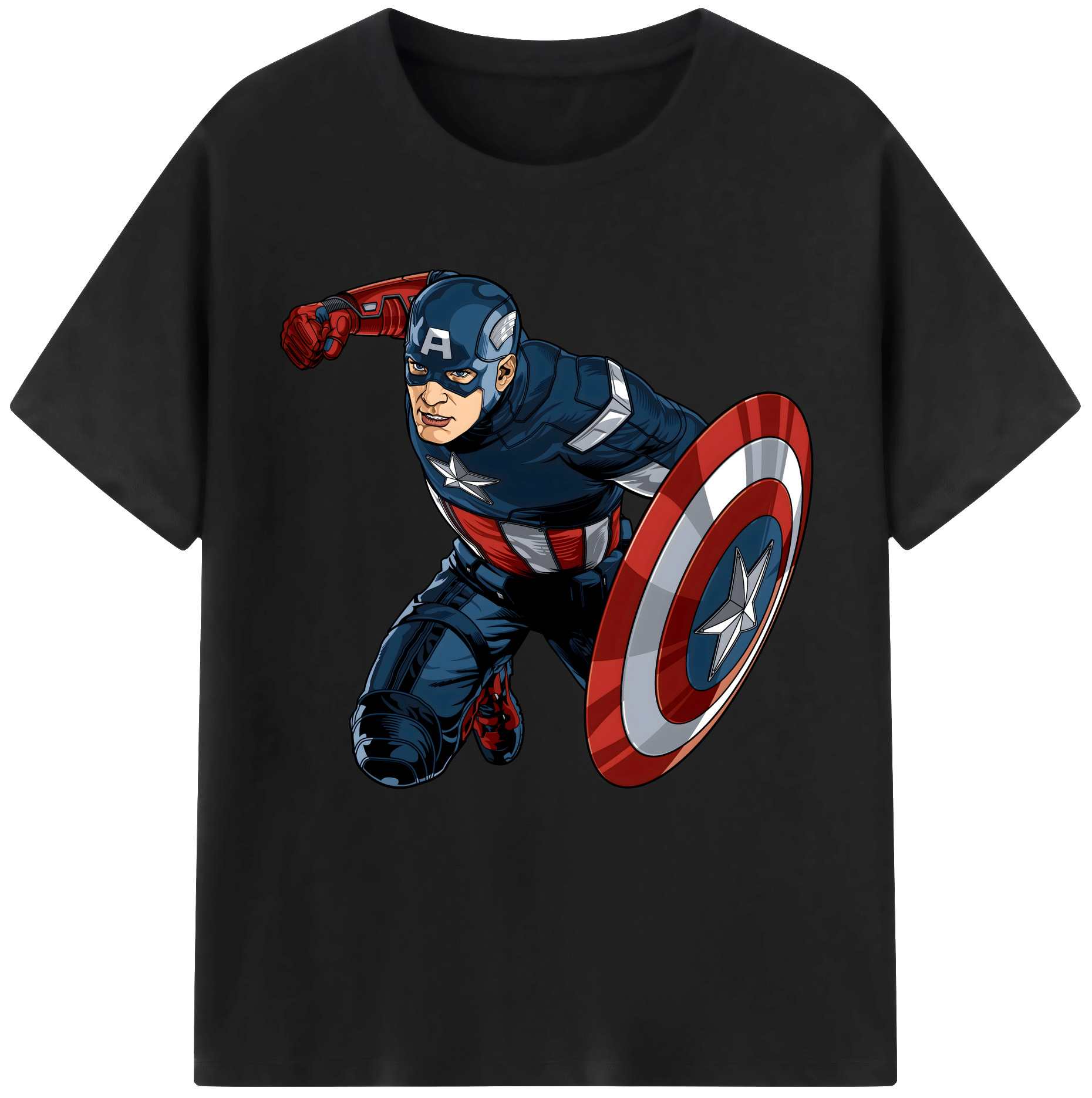 （画像用） アベンジャーズ The Avengers 綿100％半袖Tシャツ（フロントプリント）