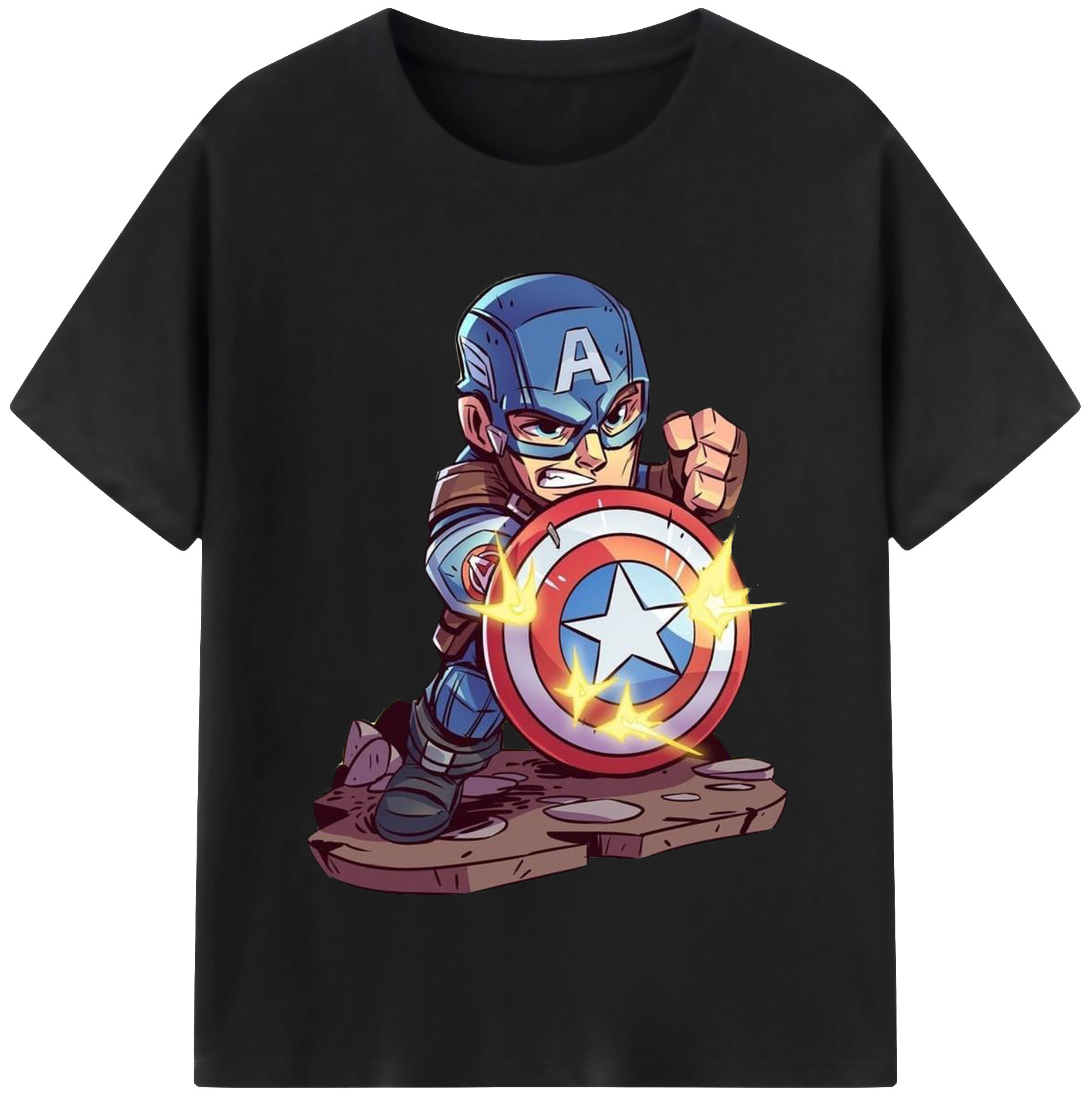 （画像用） アベンジャーズ The Avengers 綿100％半袖Tシャツ（フロントプリント）