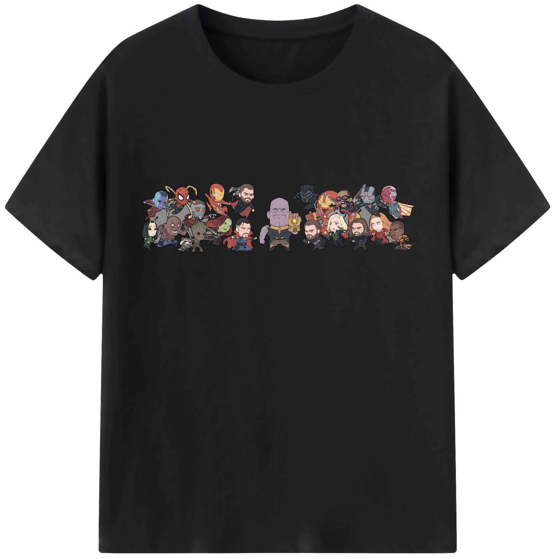 （画像用） アベンジャーズ The Avengers 綿100％半袖Tシャツ（フロントプリント）
