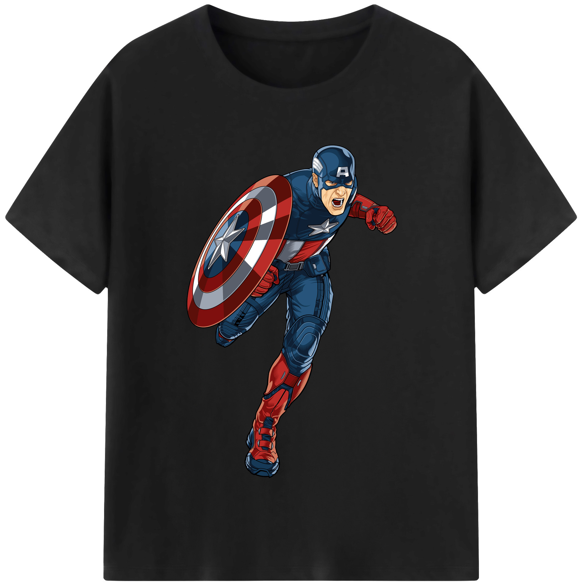 （画像用） アベンジャーズ The Avengers 綿100％半袖Tシャツ（フロントプリント）