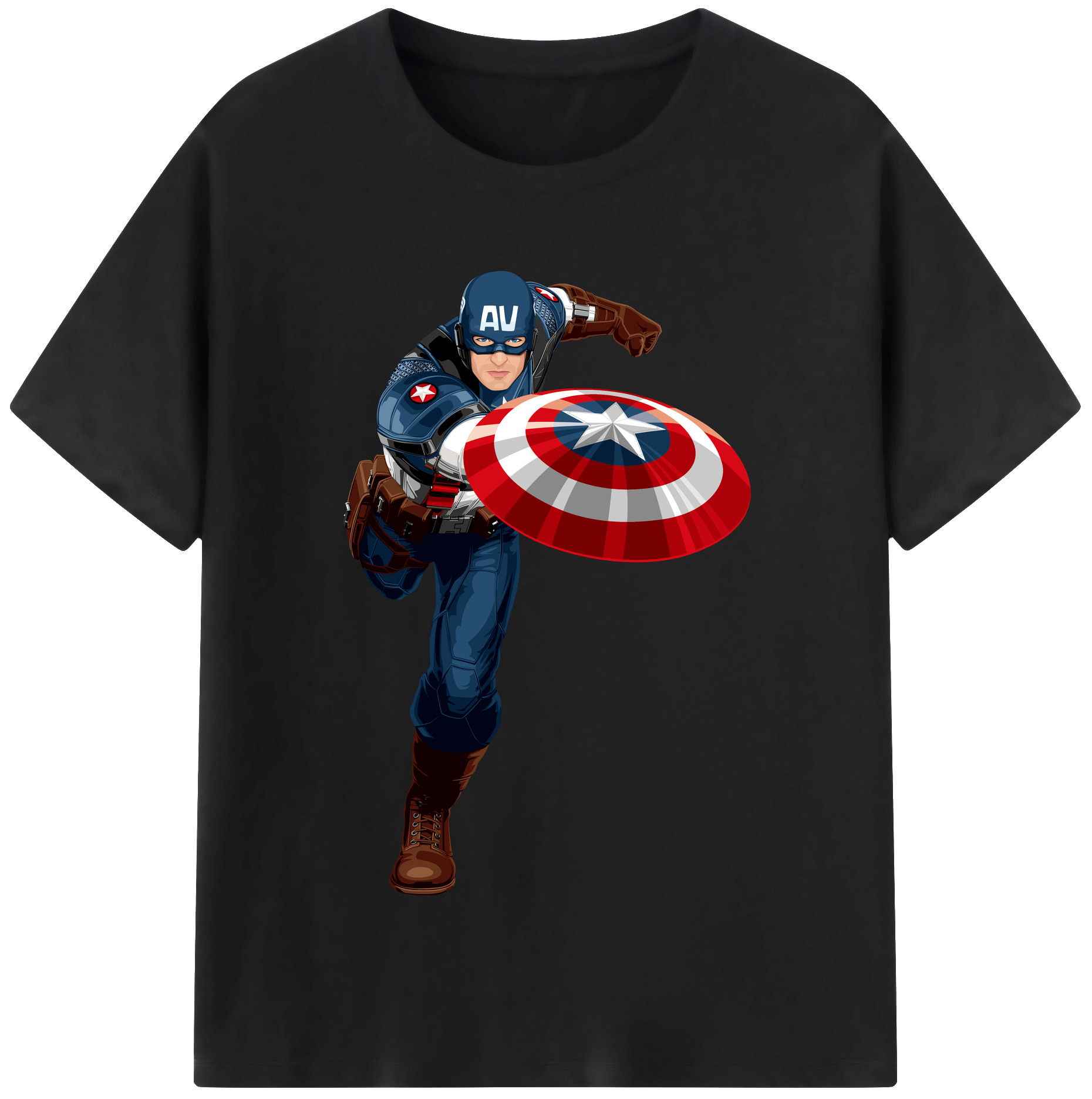 （画像用） アベンジャーズ The Avengers 綿100％半袖Tシャツ（フロントプリント）