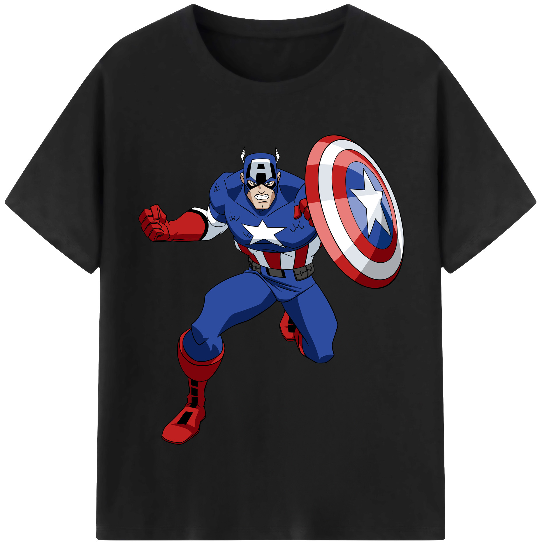 （画像用） アベンジャーズ The Avengers 綿100％半袖Tシャツ（フロントプリント）