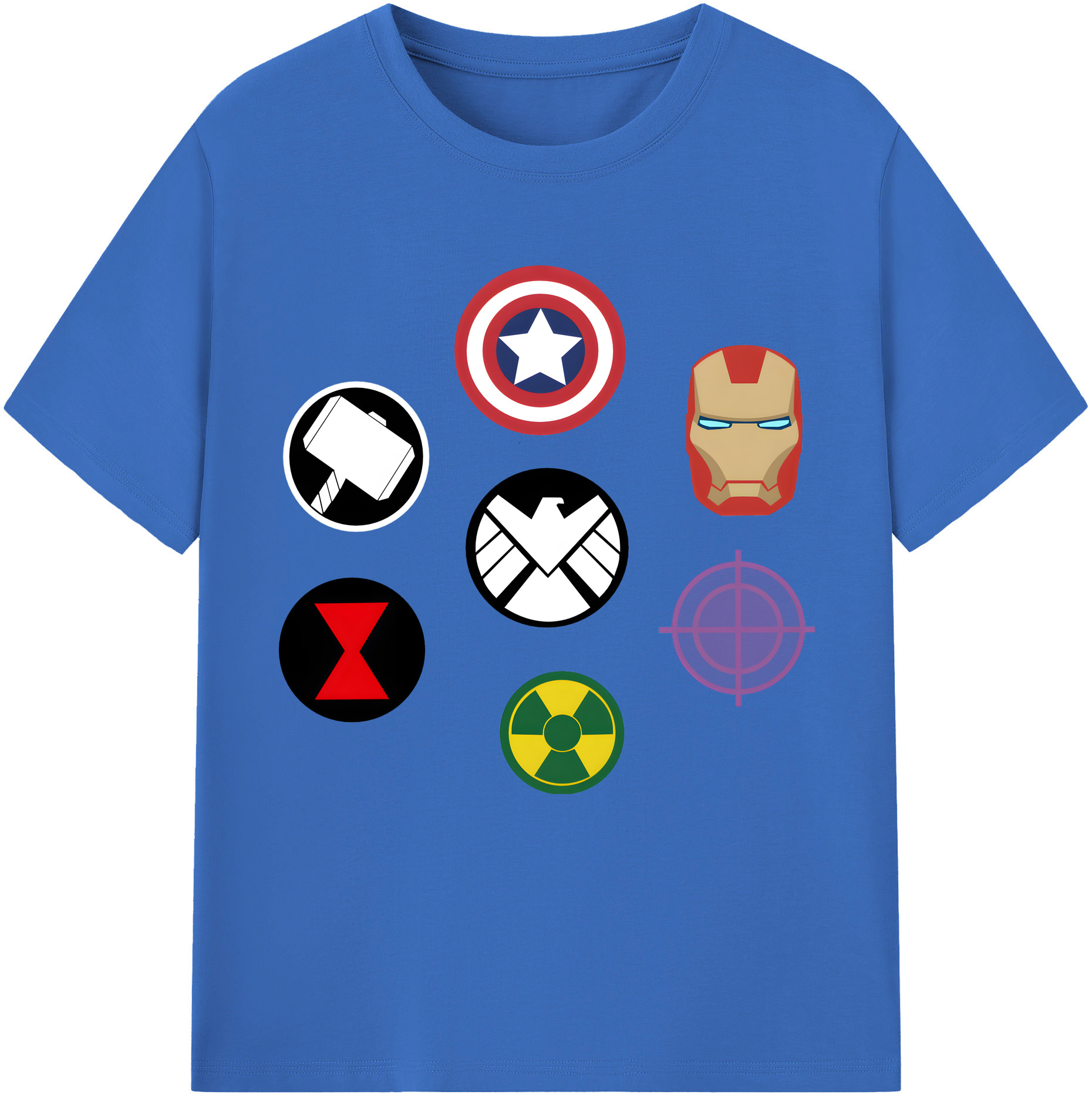 （画像用） アベンジャーズ The Avengers 綿100％半袖Tシャツ（フロントプリント）