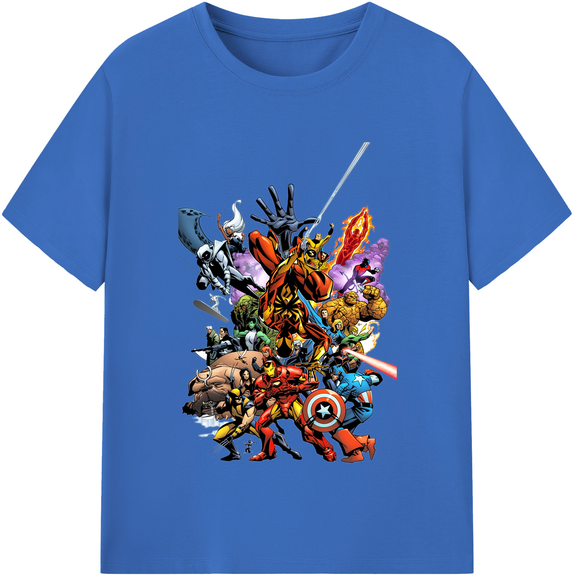 （画像用） アベンジャーズ The Avengers 綿100％半袖Tシャツ（フロントプリント）
