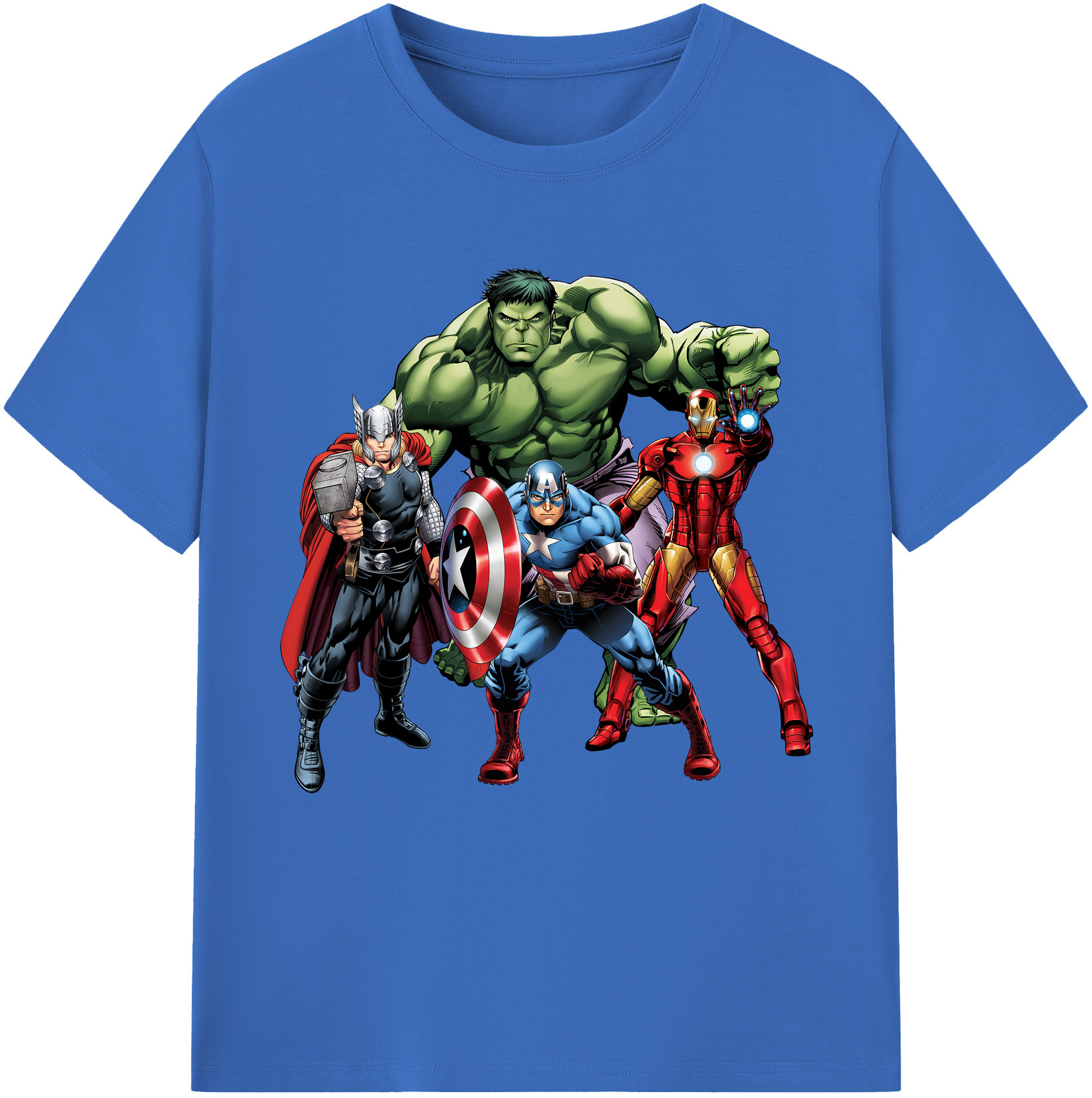 （画像用） アベンジャーズ The Avengers 綿100％半袖Tシャツ（フロントプリント）