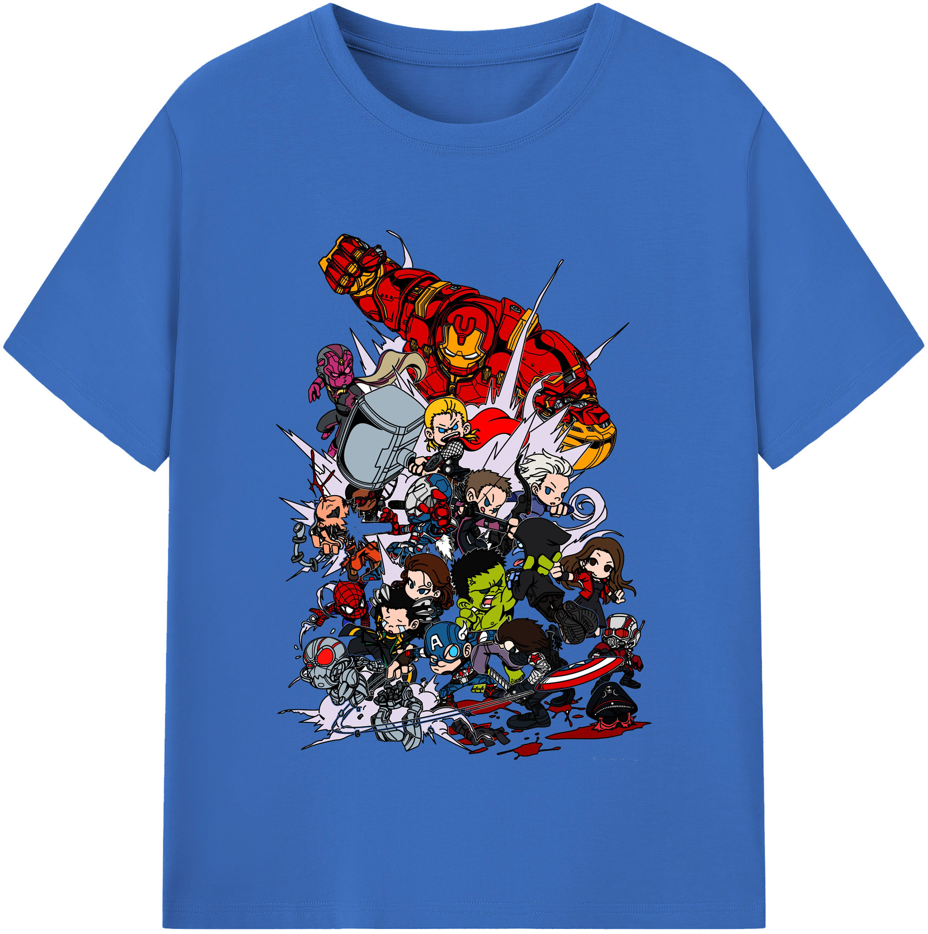 （画像用） アベンジャーズ The Avengers 綿100％半袖Tシャツ（フロントプリント）