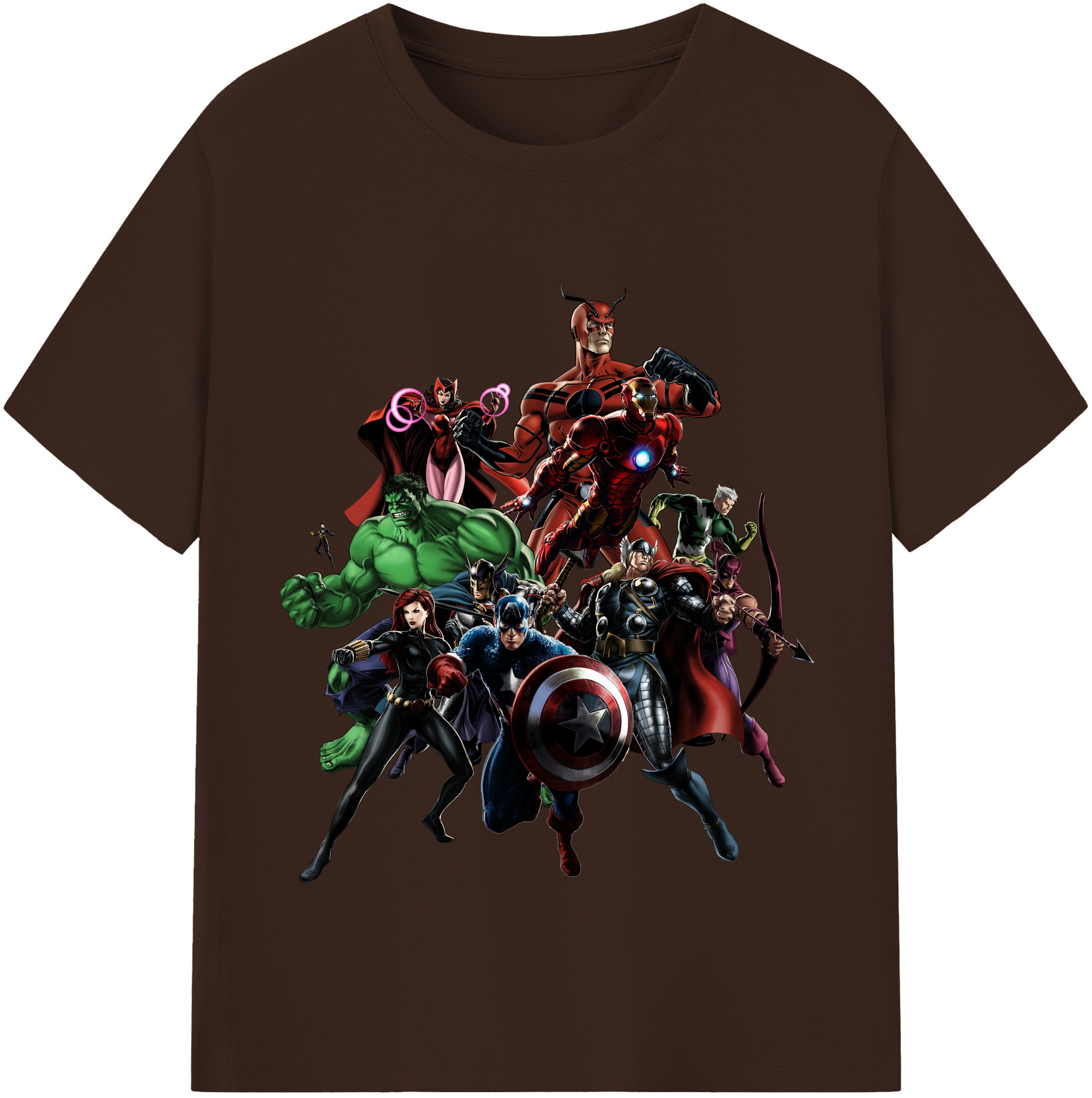 （画像用） アベンジャーズ The Avengers 綿100％半袖Tシャツ（フロントプリント）