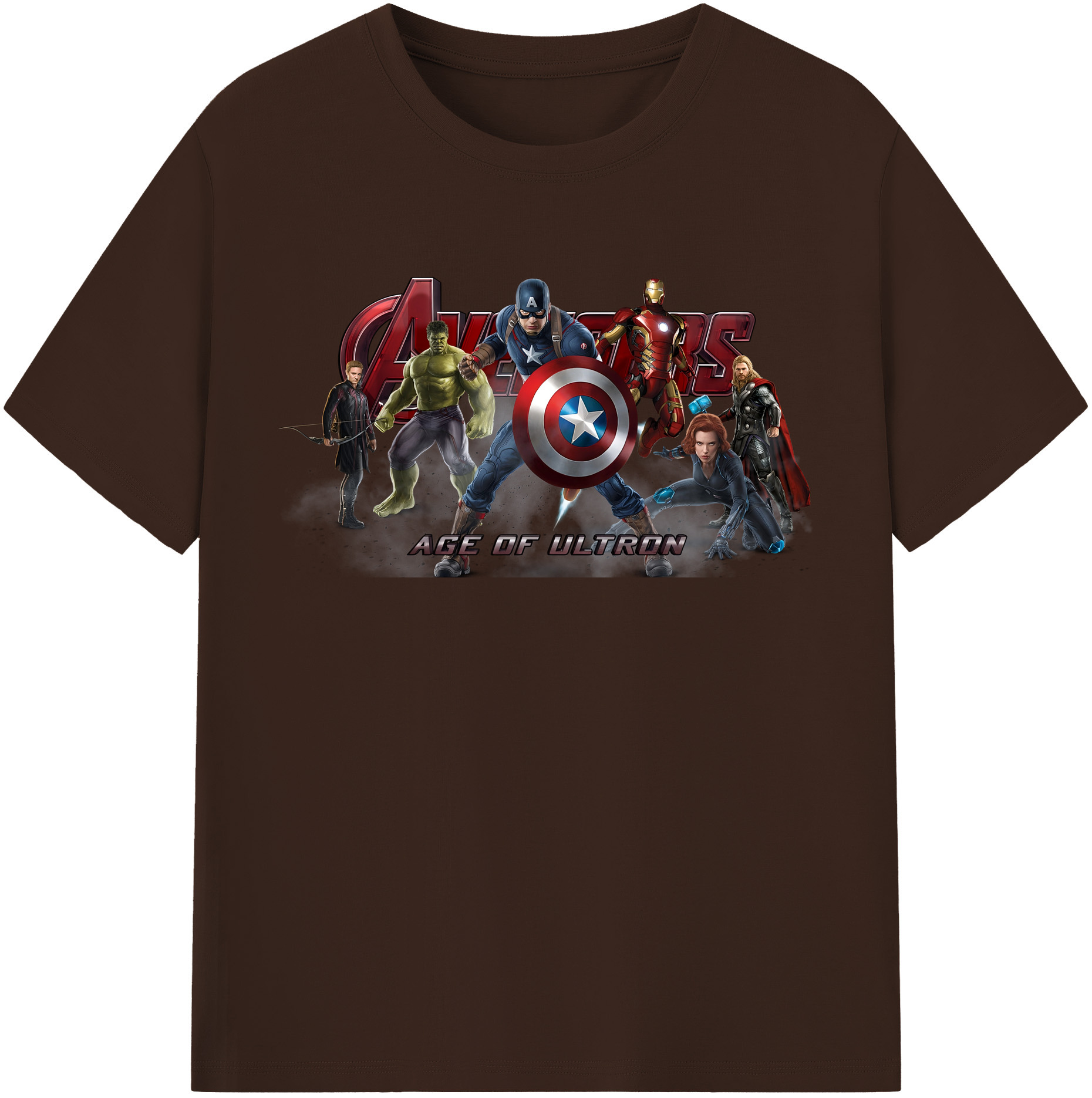 （画像用） アベンジャーズ The Avengers 綿100％半袖Tシャツ（フロントプリント）