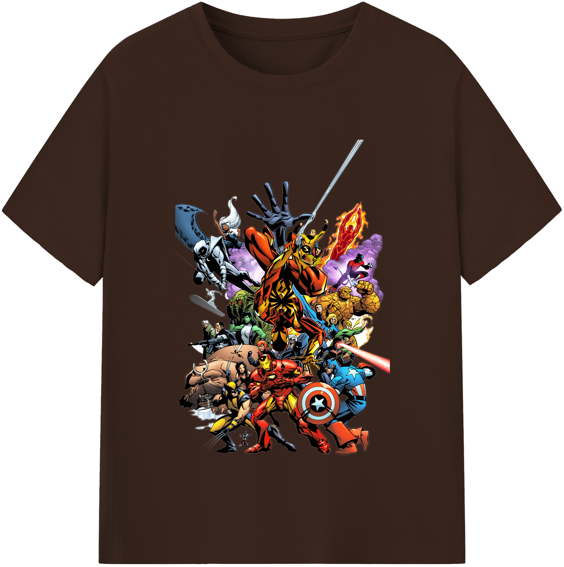 （画像用） アベンジャーズ The Avengers 綿100％半袖Tシャツ（フロントプリント）