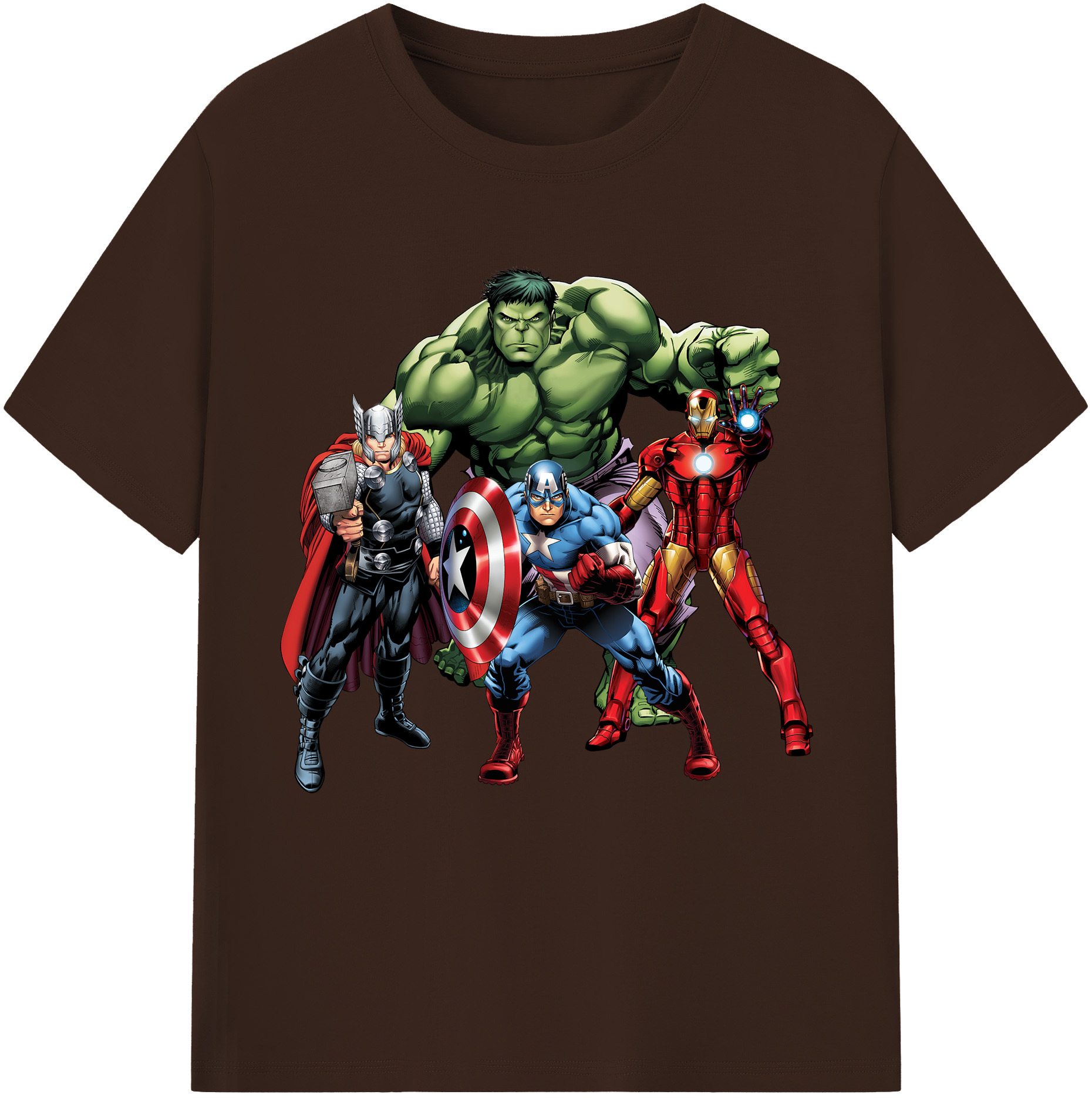 （画像用） アベンジャーズ The Avengers 綿100％半袖Tシャツ（フロントプリント）