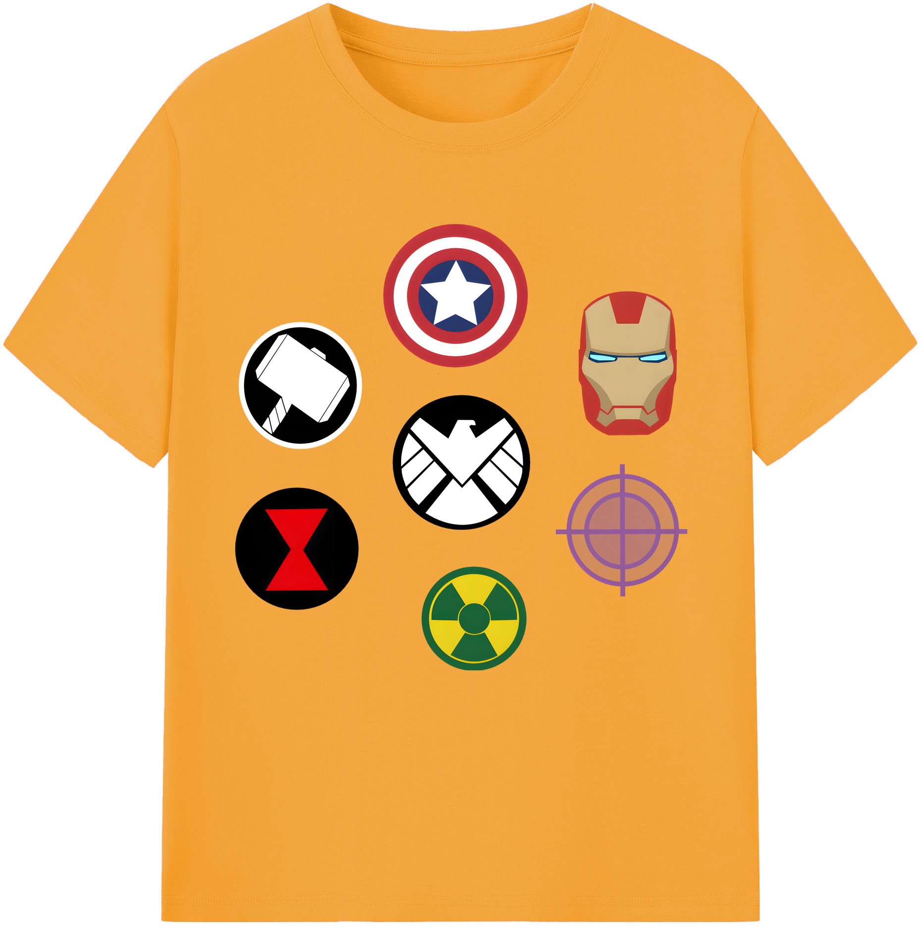 （画像用） アベンジャーズ The Avengers 綿100％半袖Tシャツ（フロントプリント）