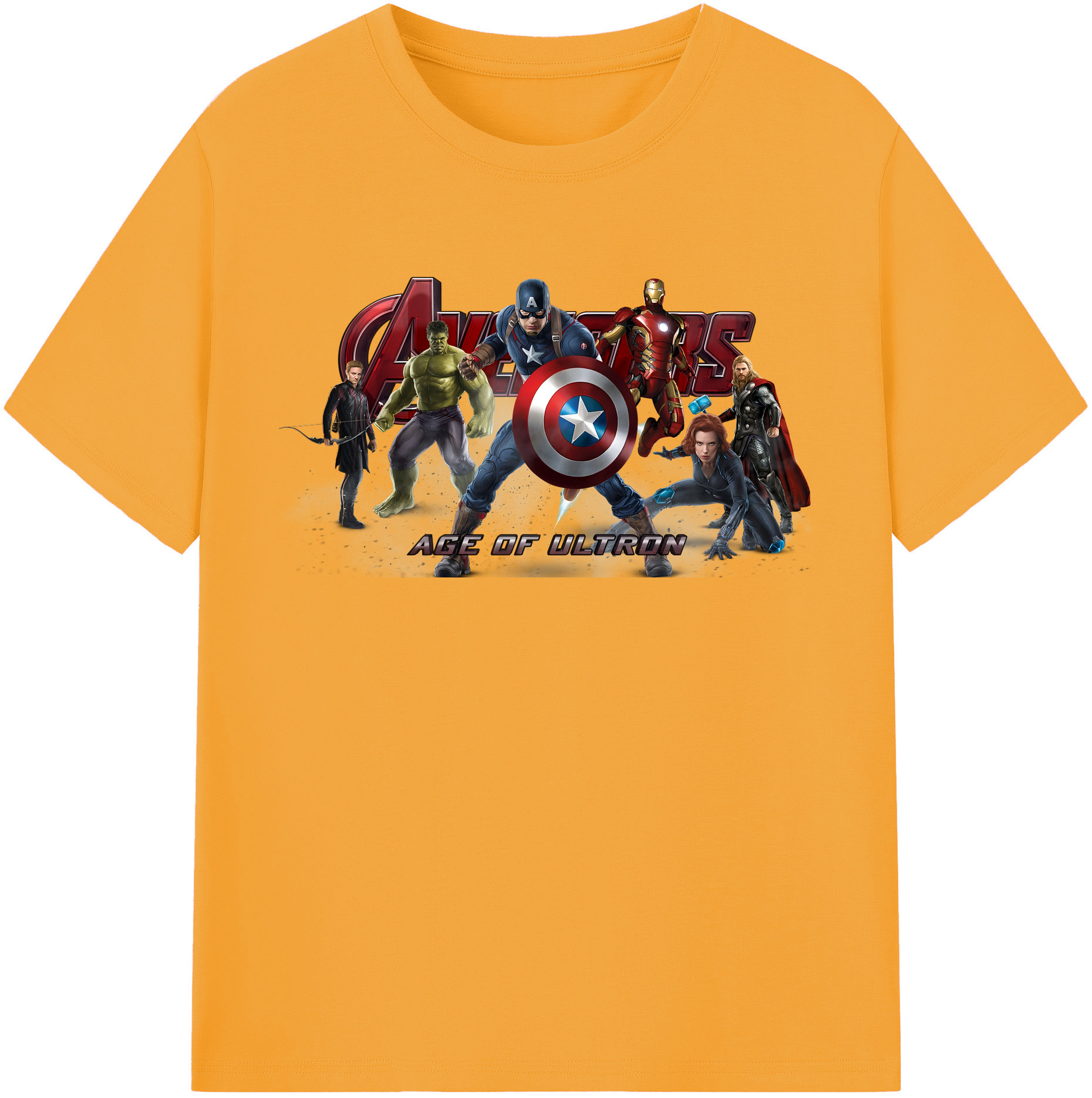 （画像用） アベンジャーズ The Avengers 綿100％半袖Tシャツ（フロントプリント）