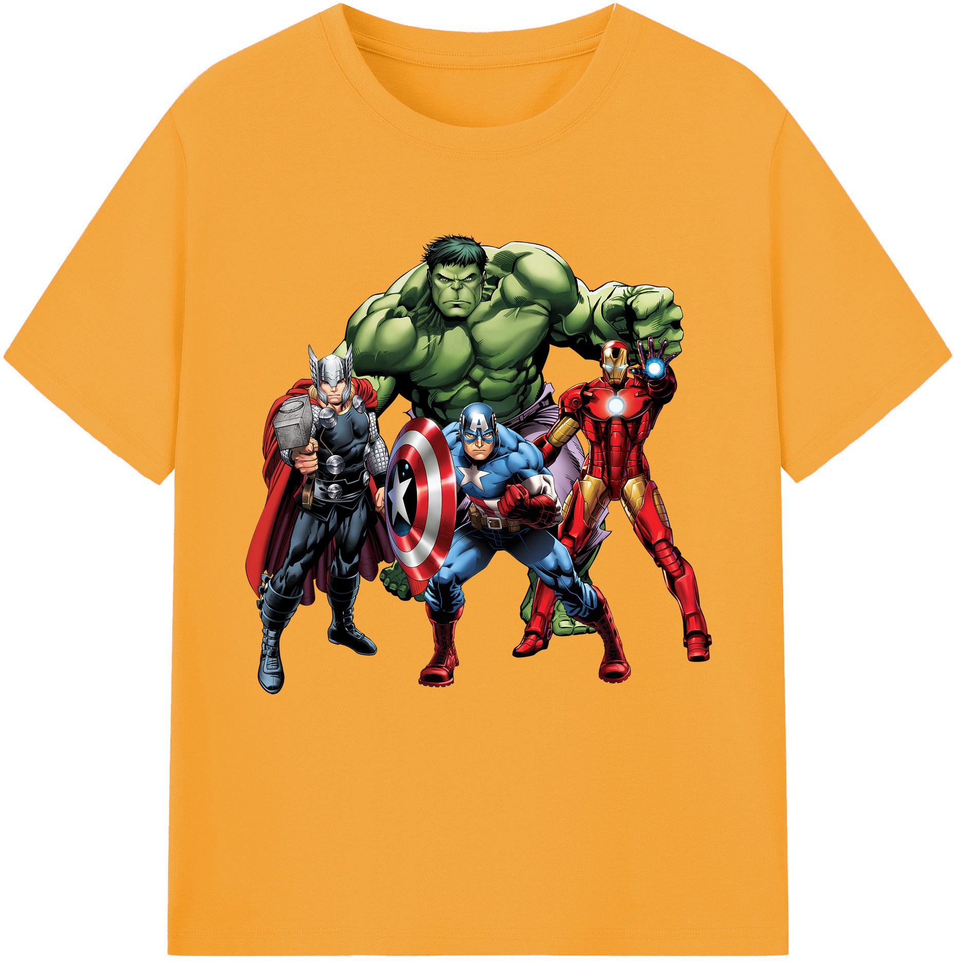 （画像用） アベンジャーズ The Avengers 綿100％半袖Tシャツ（フロントプリント）