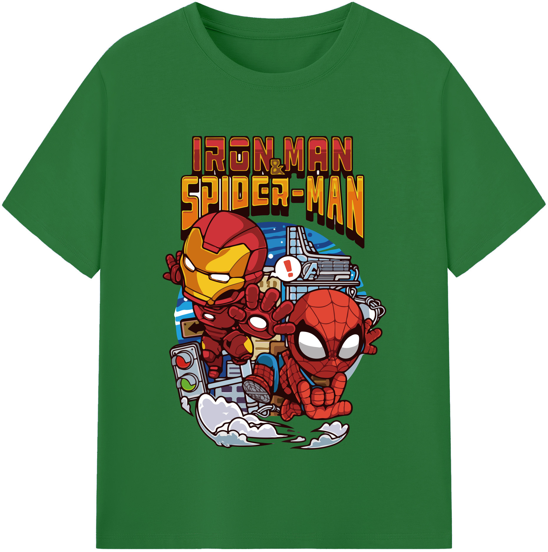 （画像用） アベンジャーズ The Avengers 綿100％半袖Tシャツ（フロントプリント）