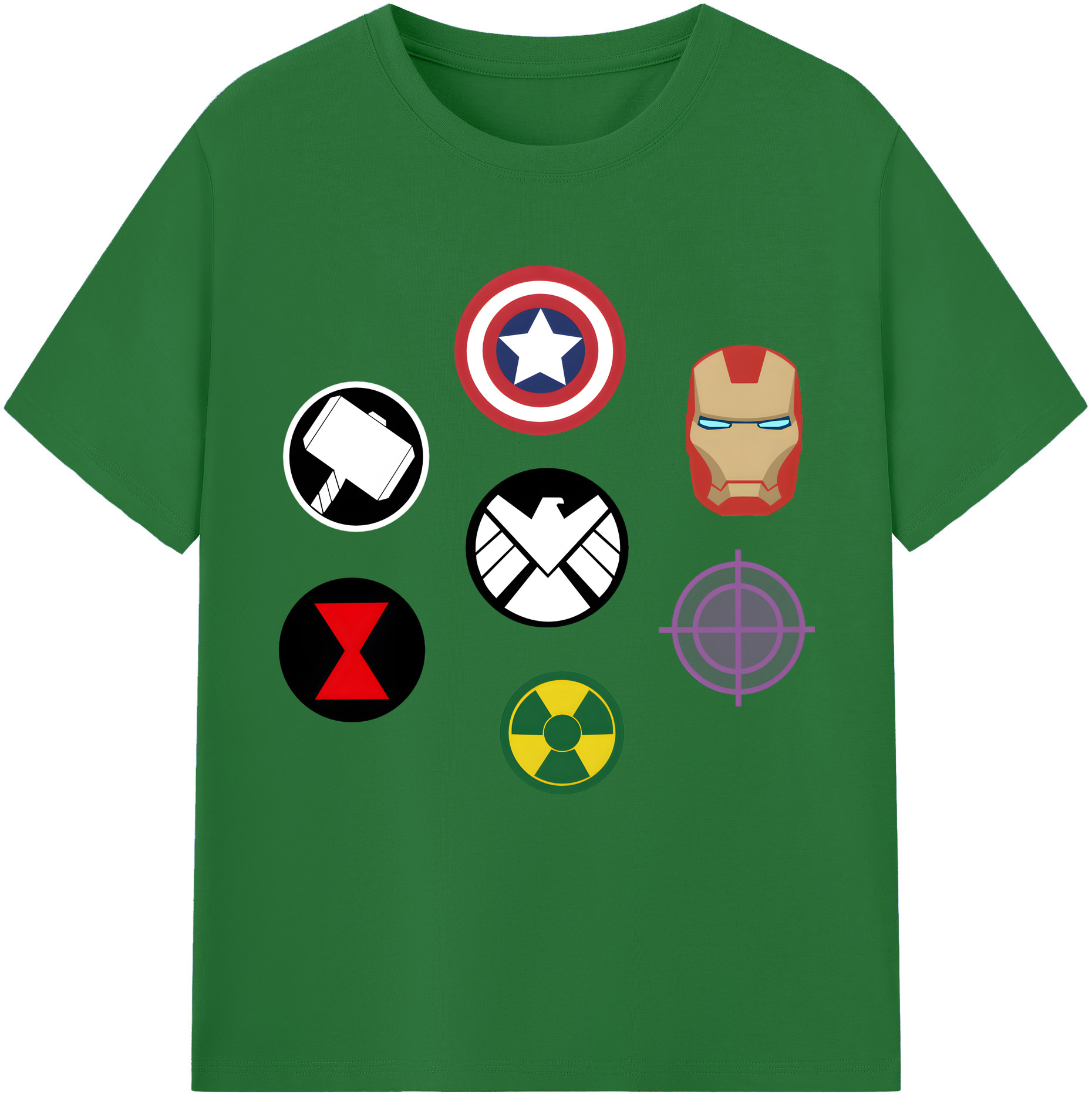 （画像用） アベンジャーズ The Avengers 綿100％半袖Tシャツ（フロントプリント）