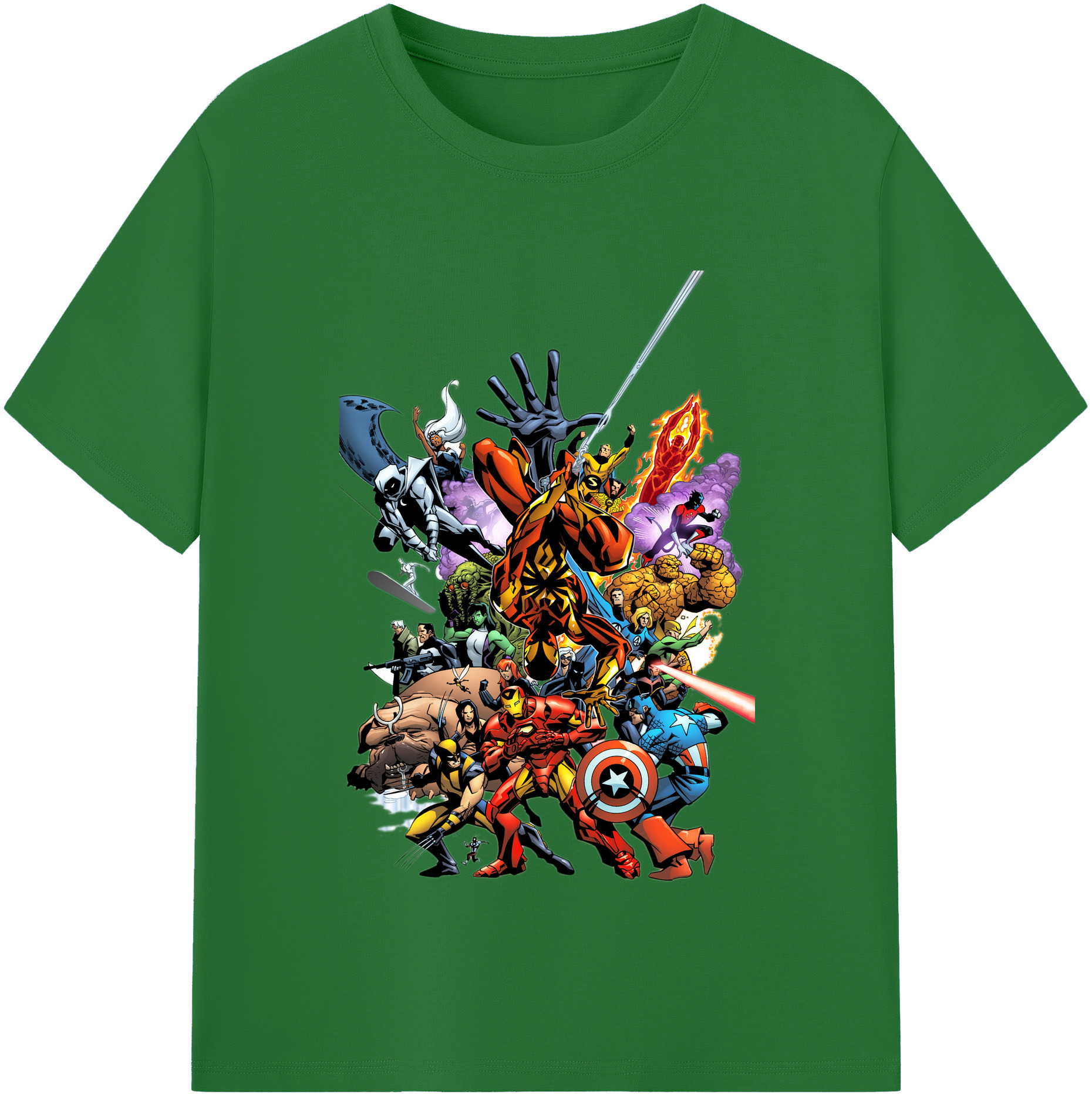 （画像用） アベンジャーズ The Avengers 綿100％半袖Tシャツ（フロントプリント）
