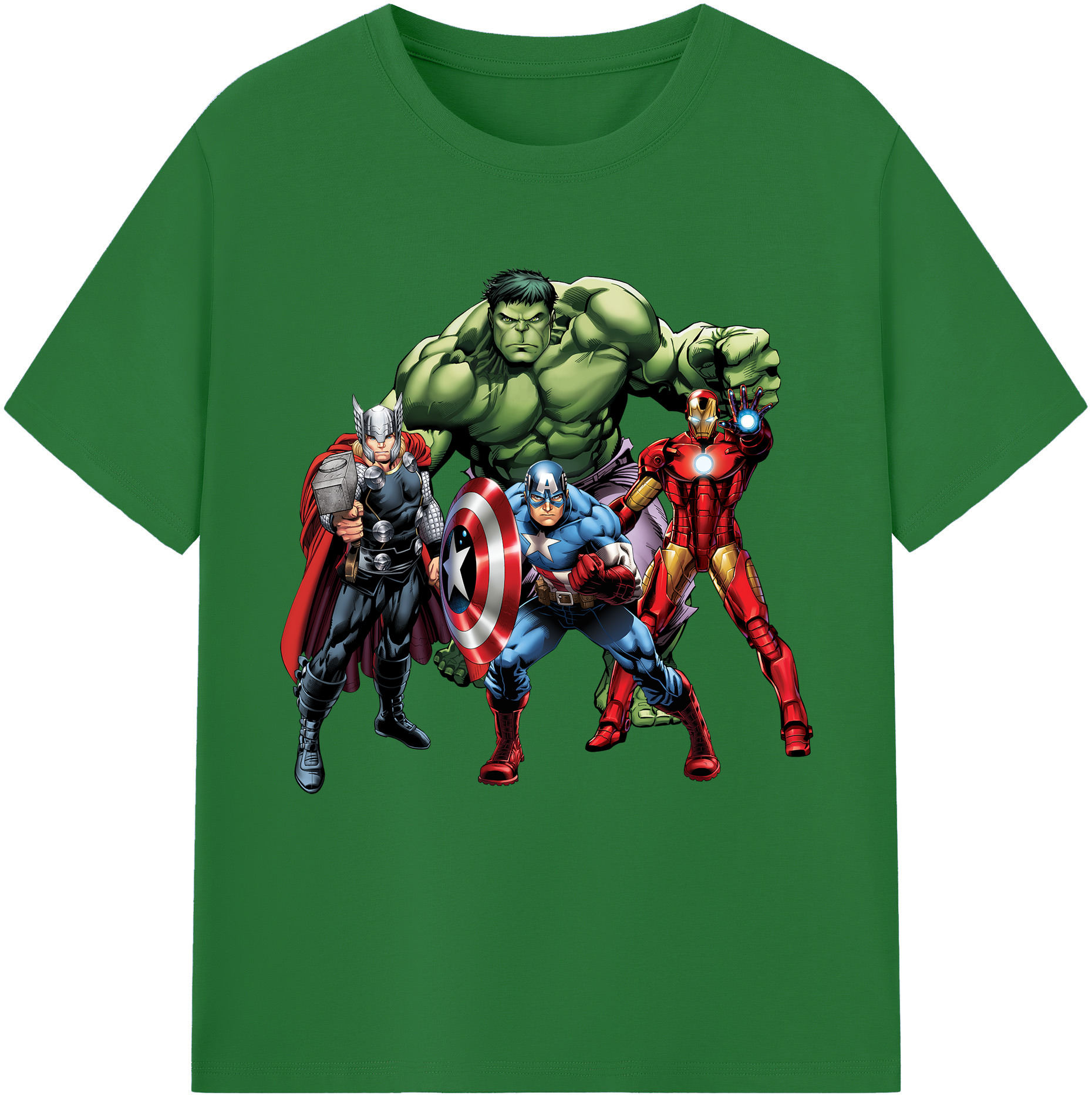 （画像用） アベンジャーズ The Avengers 綿100％半袖Tシャツ（フロントプリント）