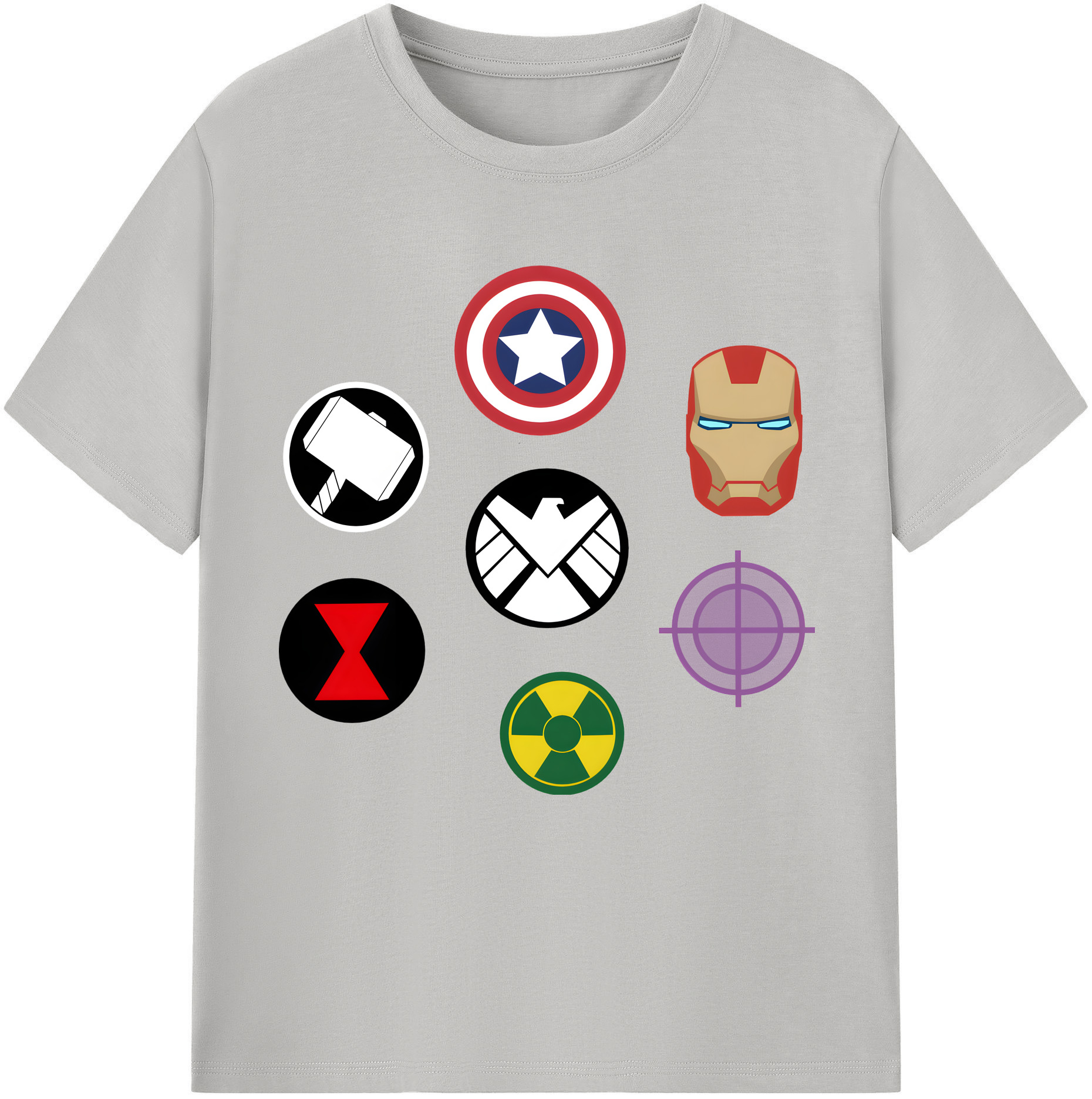（画像用） アベンジャーズ The Avengers 綿100％半袖Tシャツ（フロントプリント）