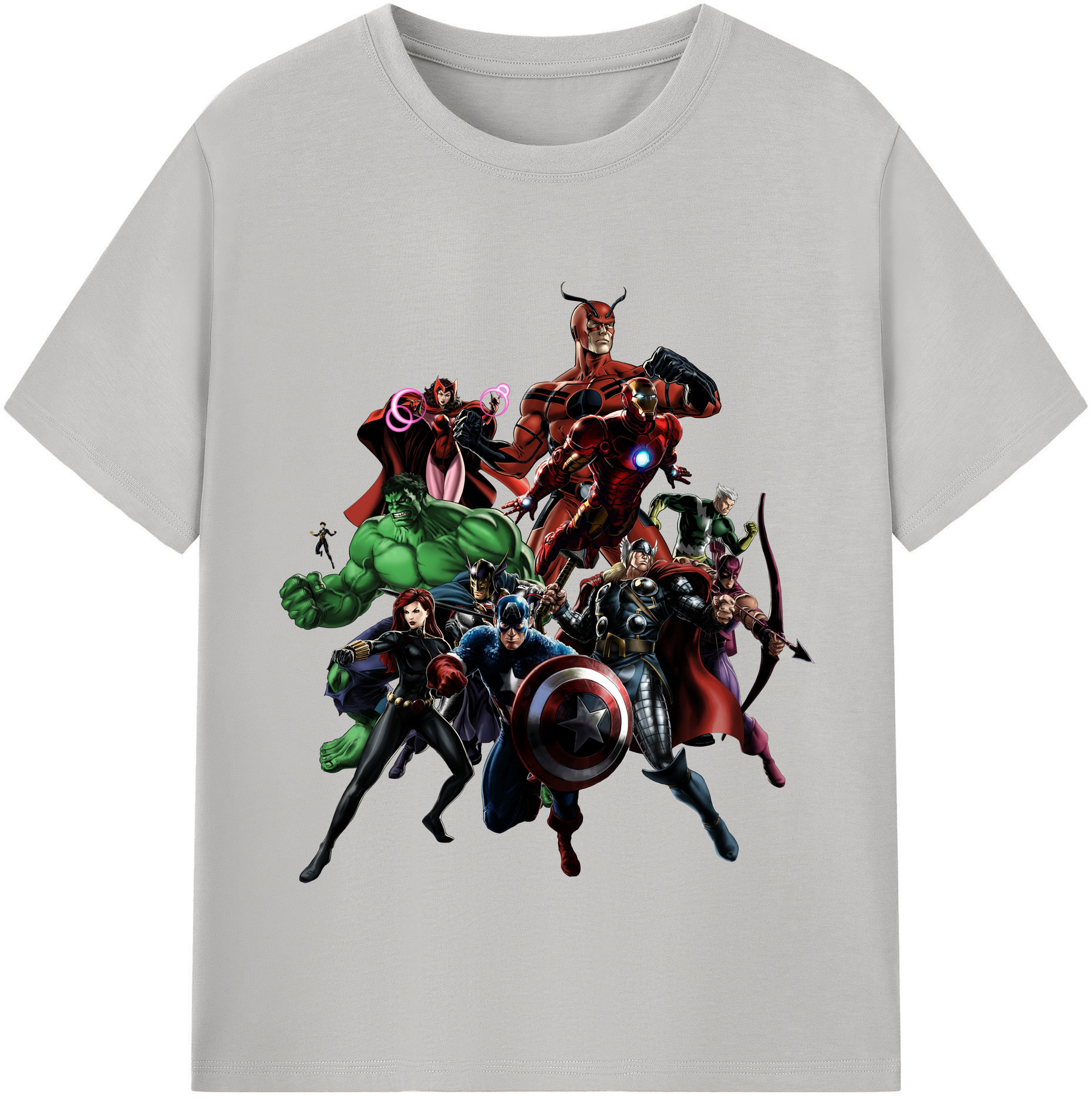 （画像用） アベンジャーズ The Avengers 綿100％半袖Tシャツ（フロントプリント）