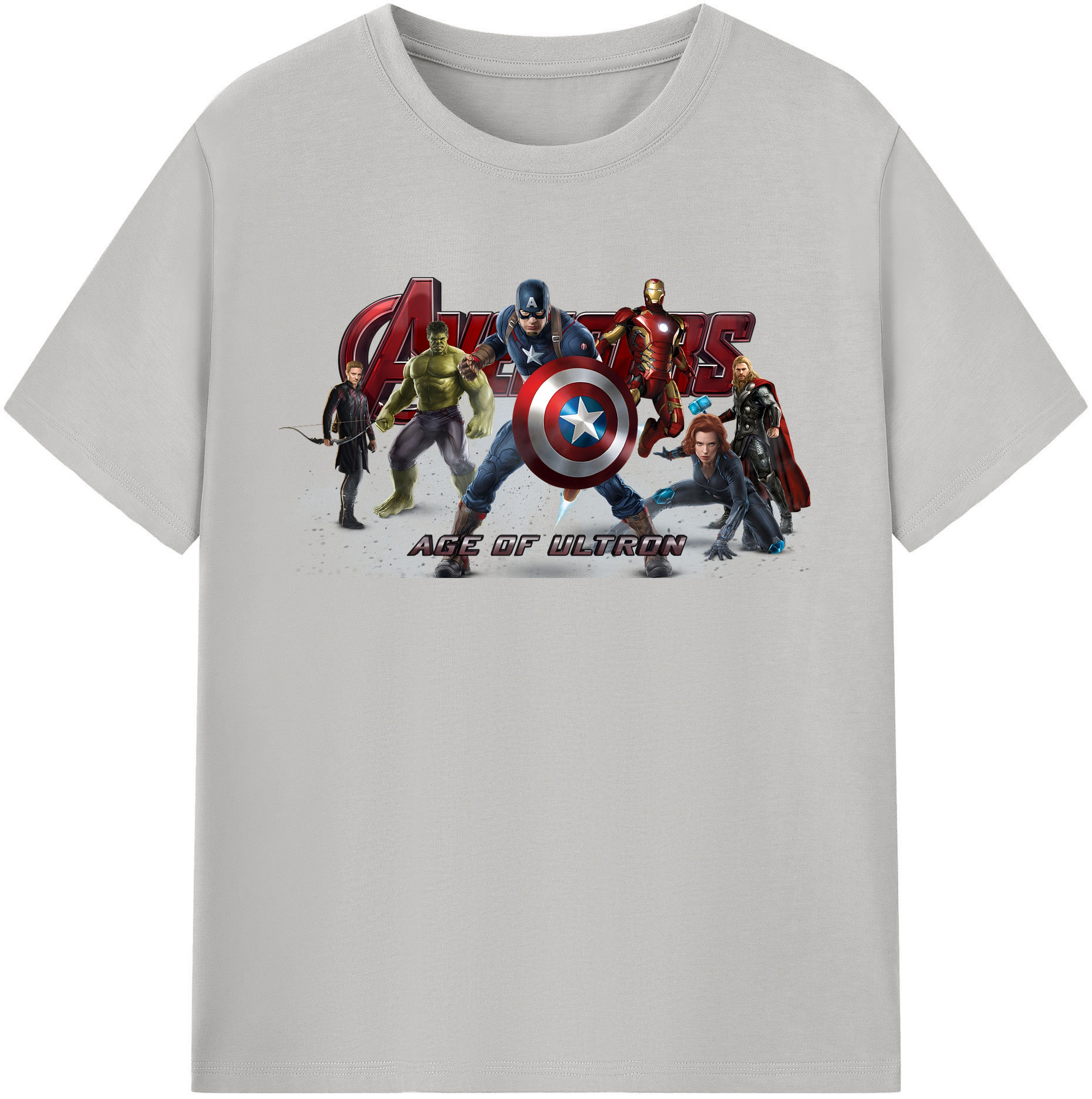 （画像用） アベンジャーズ The Avengers 綿100％半袖Tシャツ（フロントプリント）