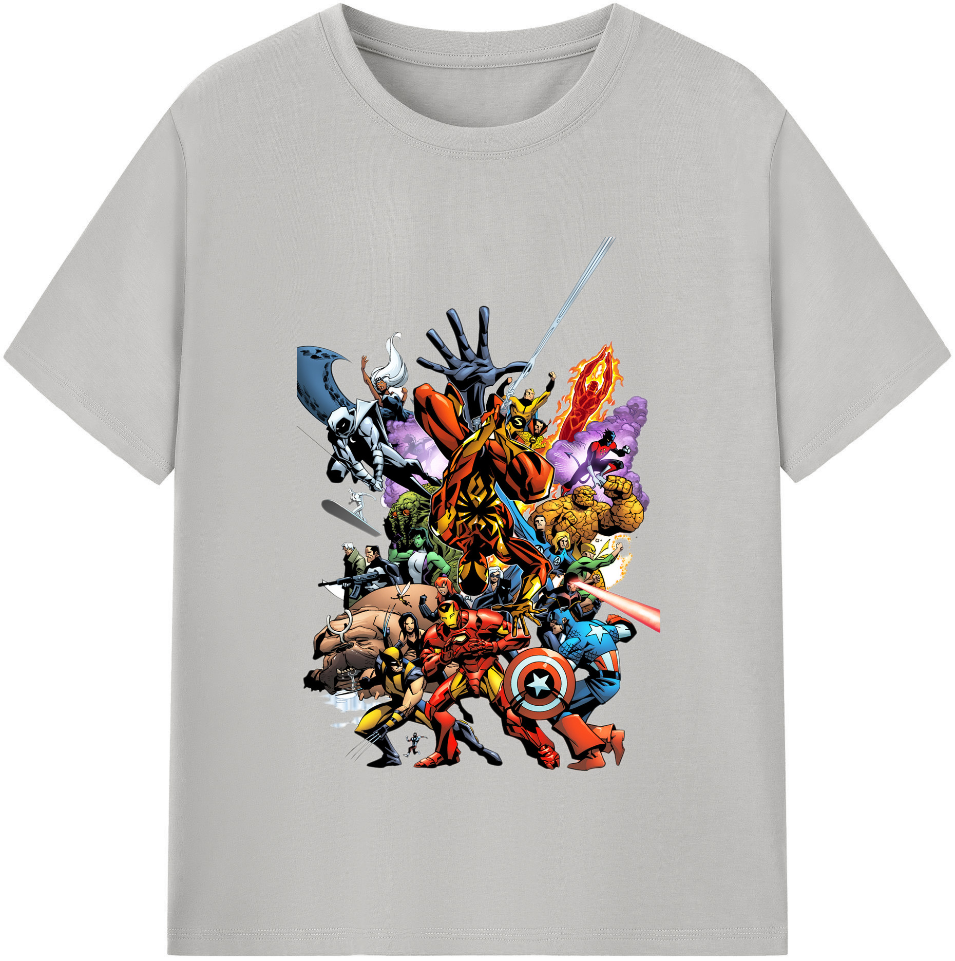 （画像用） アベンジャーズ The Avengers 綿100％半袖Tシャツ（フロントプリント）