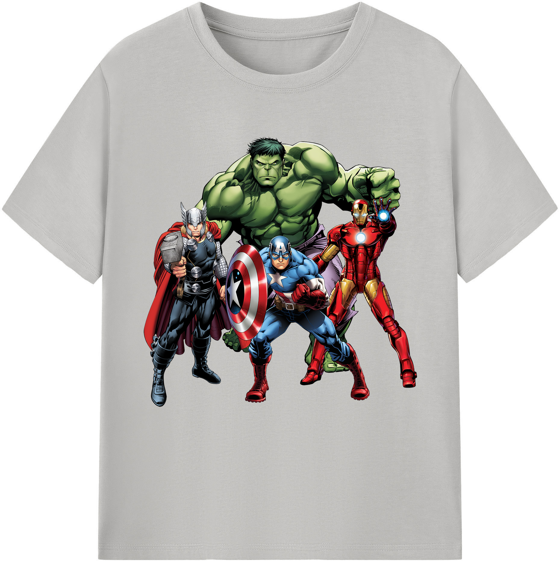 （画像用） アベンジャーズ The Avengers 綿100％半袖Tシャツ（フロントプリント）