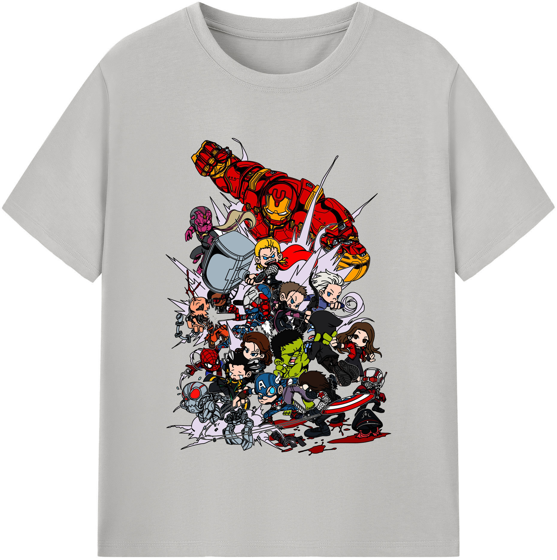（画像用） アベンジャーズ The Avengers 綿100％半袖Tシャツ（フロントプリント）