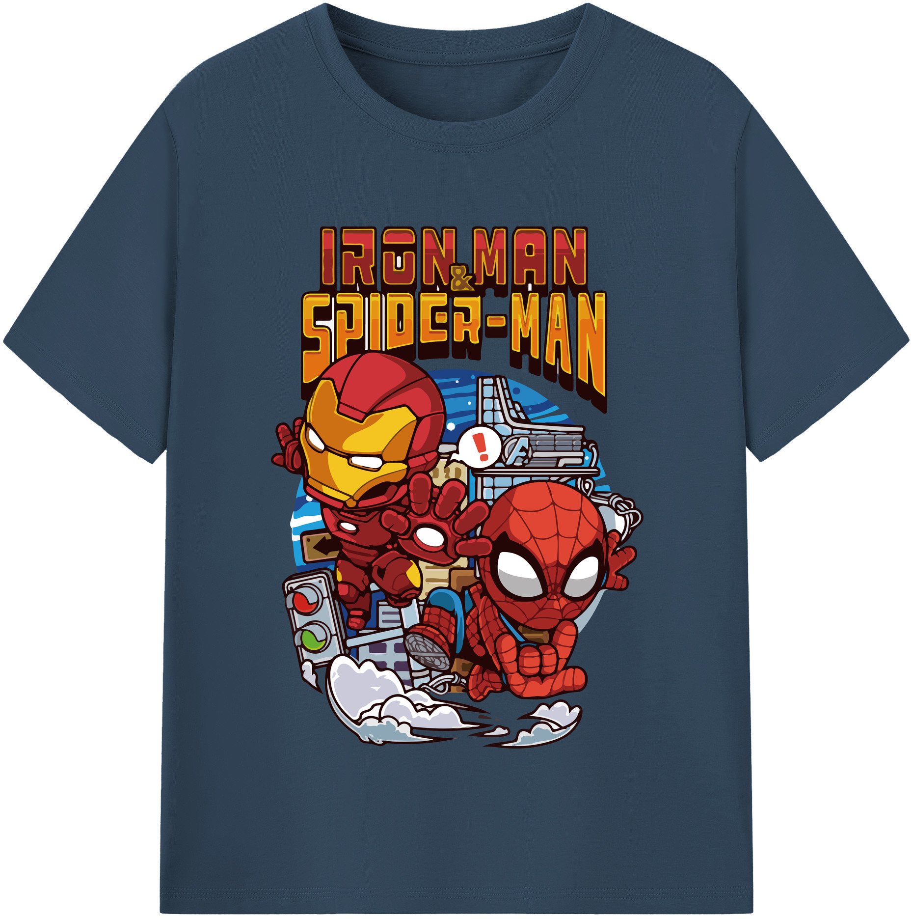（画像用） アベンジャーズ The Avengers 綿100％半袖Tシャツ（フロントプリント）