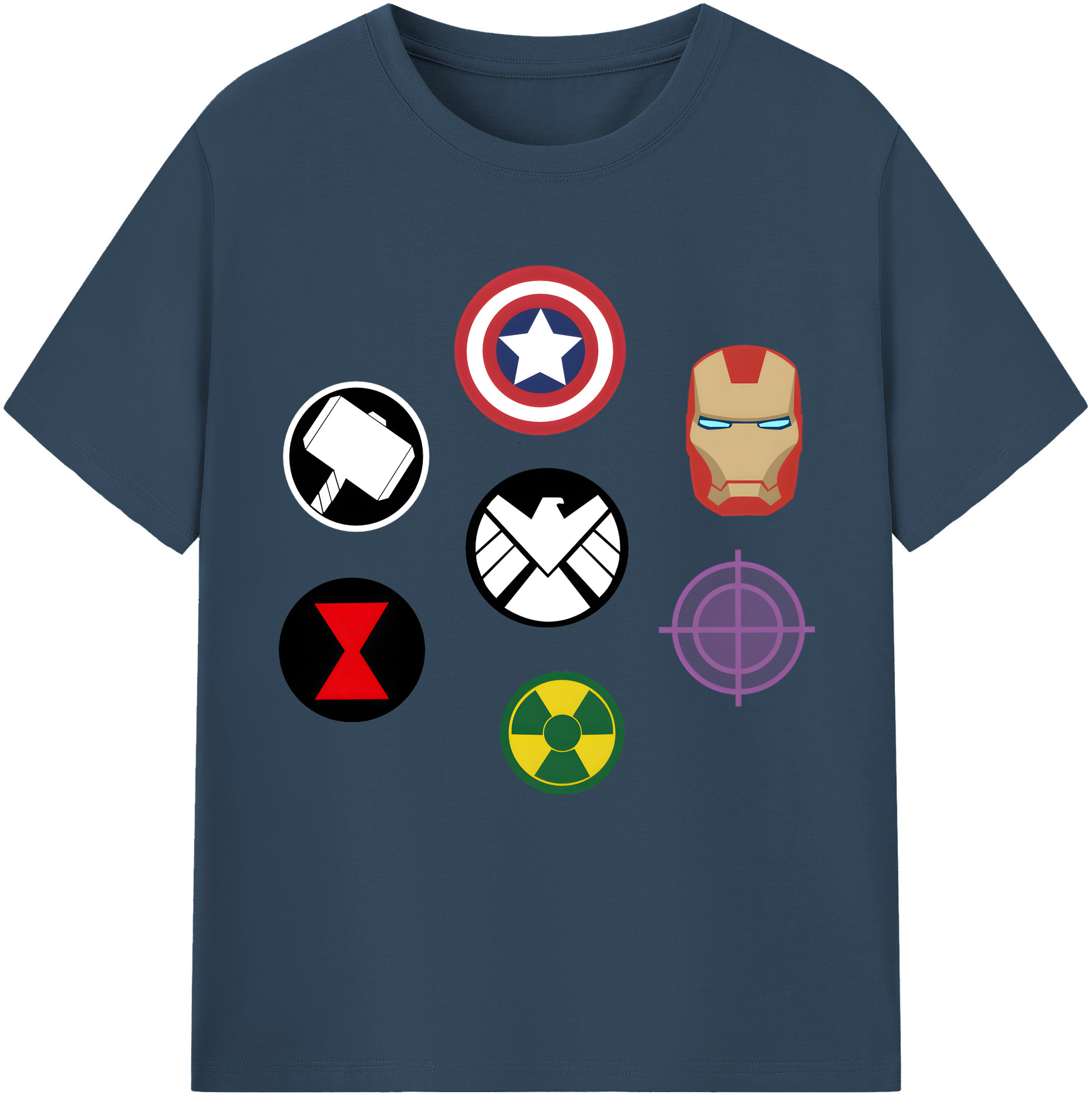 （画像用） アベンジャーズ The Avengers 綿100％半袖Tシャツ（フロントプリント）