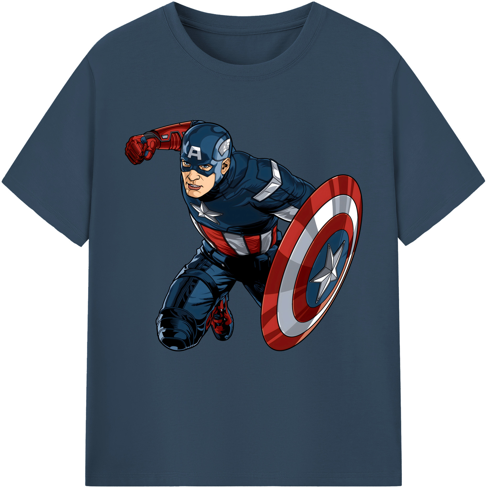 （画像用） アベンジャーズ The Avengers 綿100％半袖Tシャツ（フロントプリント）