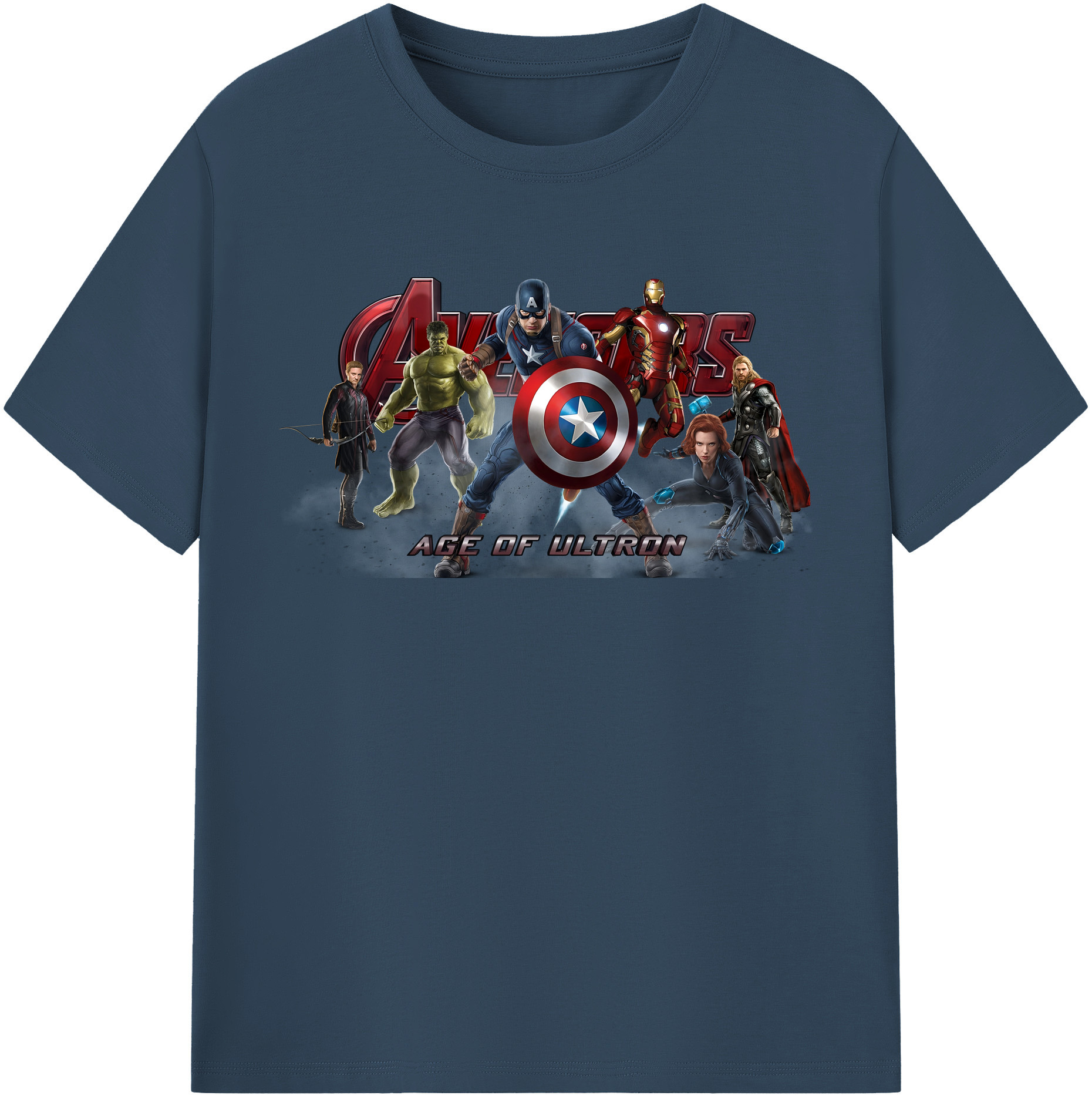 （画像用） アベンジャーズ The Avengers 綿100％半袖Tシャツ（フロントプリント）