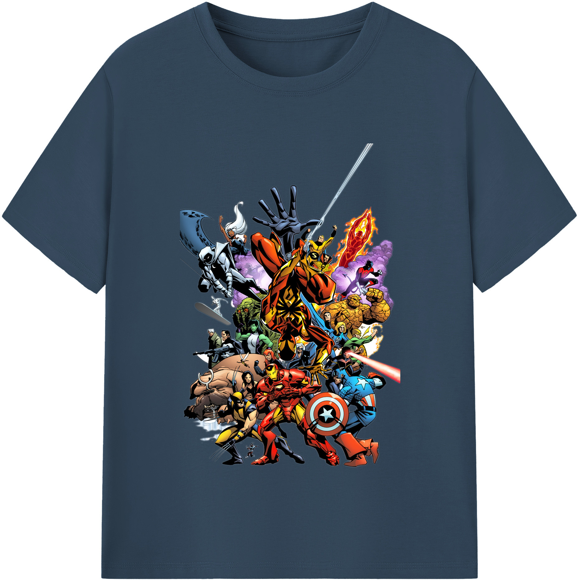 （画像用） アベンジャーズ The Avengers 綿100％半袖Tシャツ（フロントプリント）