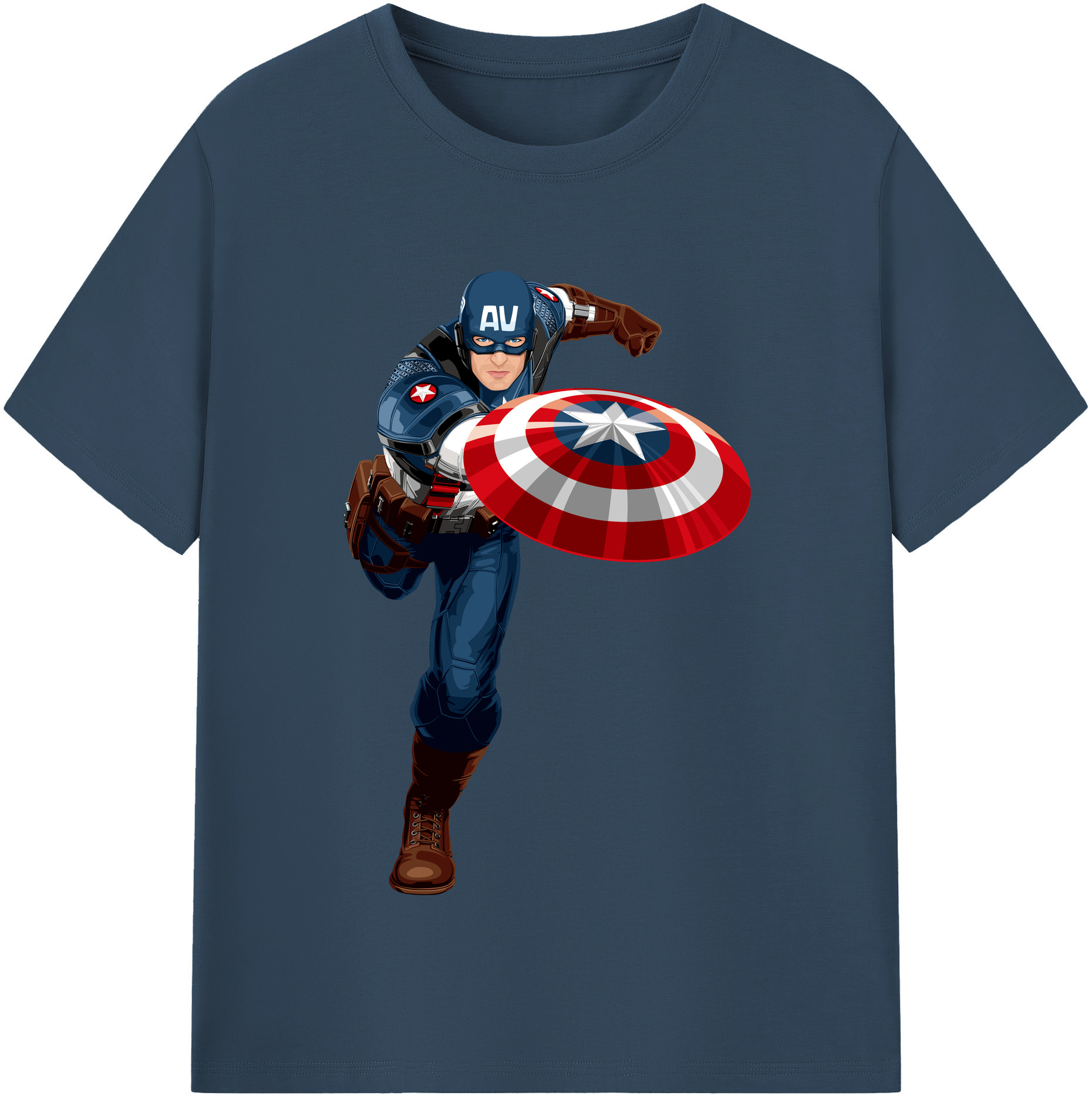 （画像用） アベンジャーズ The Avengers 綿100％半袖Tシャツ（フロントプリント）