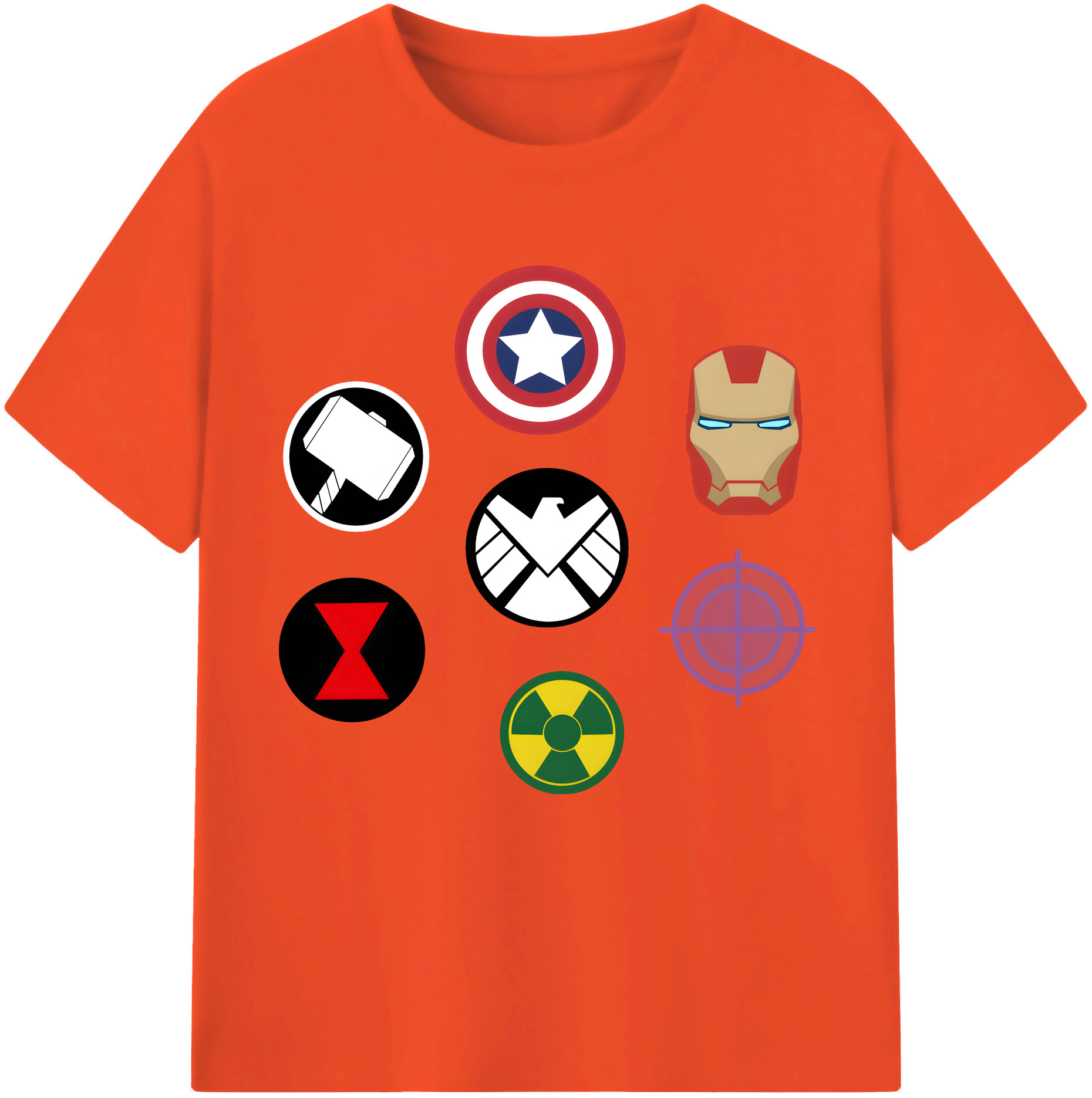 （画像用） アベンジャーズ The Avengers 綿100％半袖Tシャツ（フロントプリント）