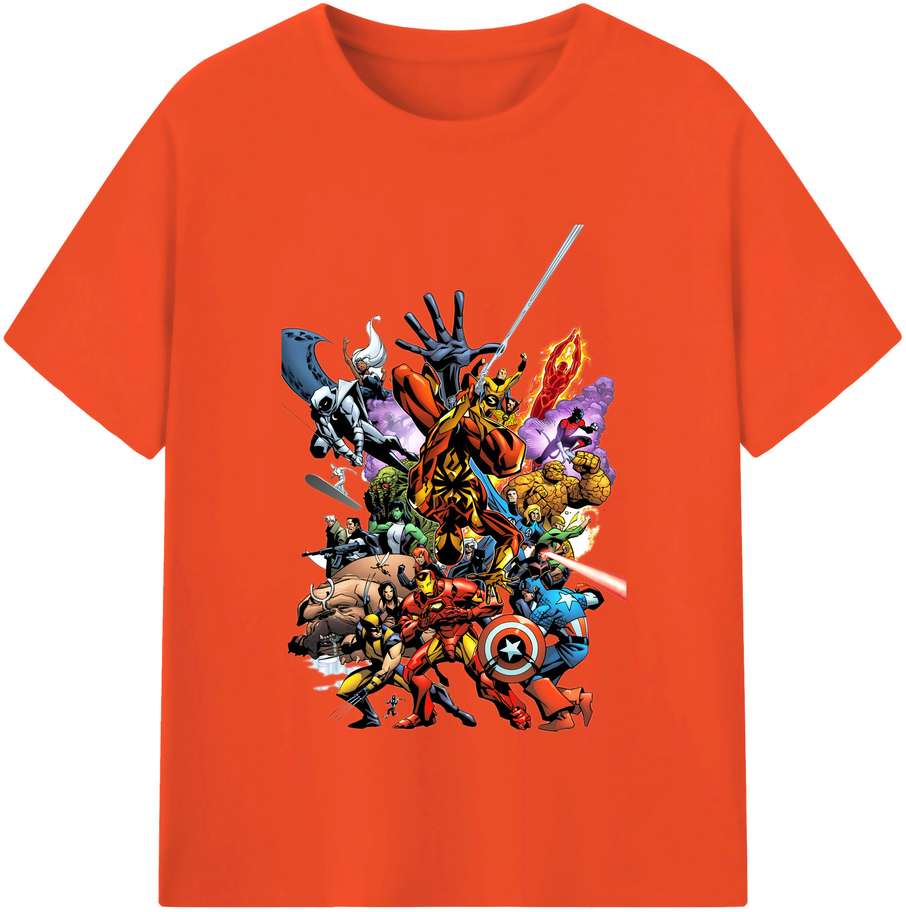 （画像用） アベンジャーズ The Avengers 綿100％半袖Tシャツ（フロントプリント）