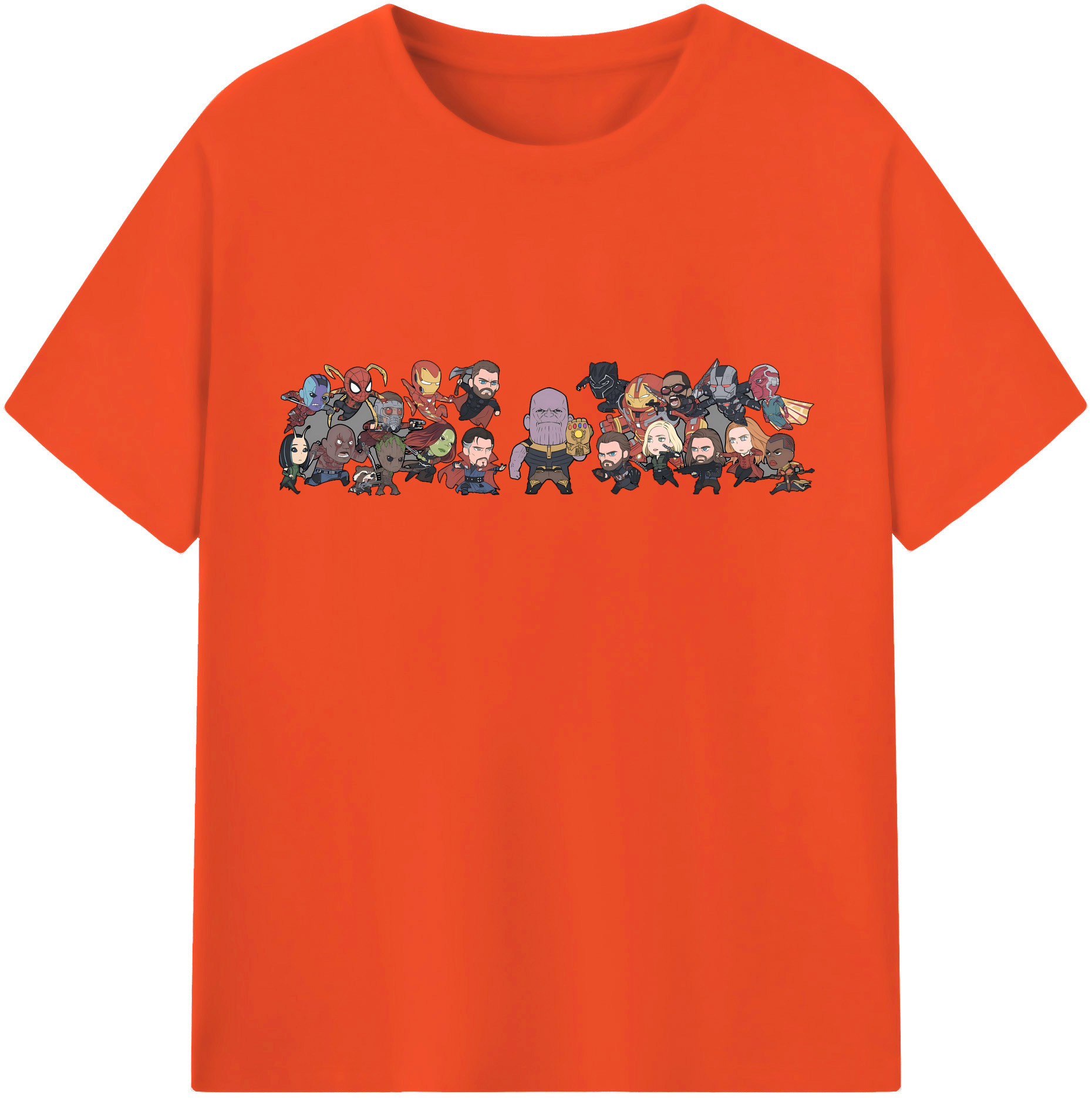 （画像用） アベンジャーズ The Avengers 綿100％半袖Tシャツ（フロントプリント）