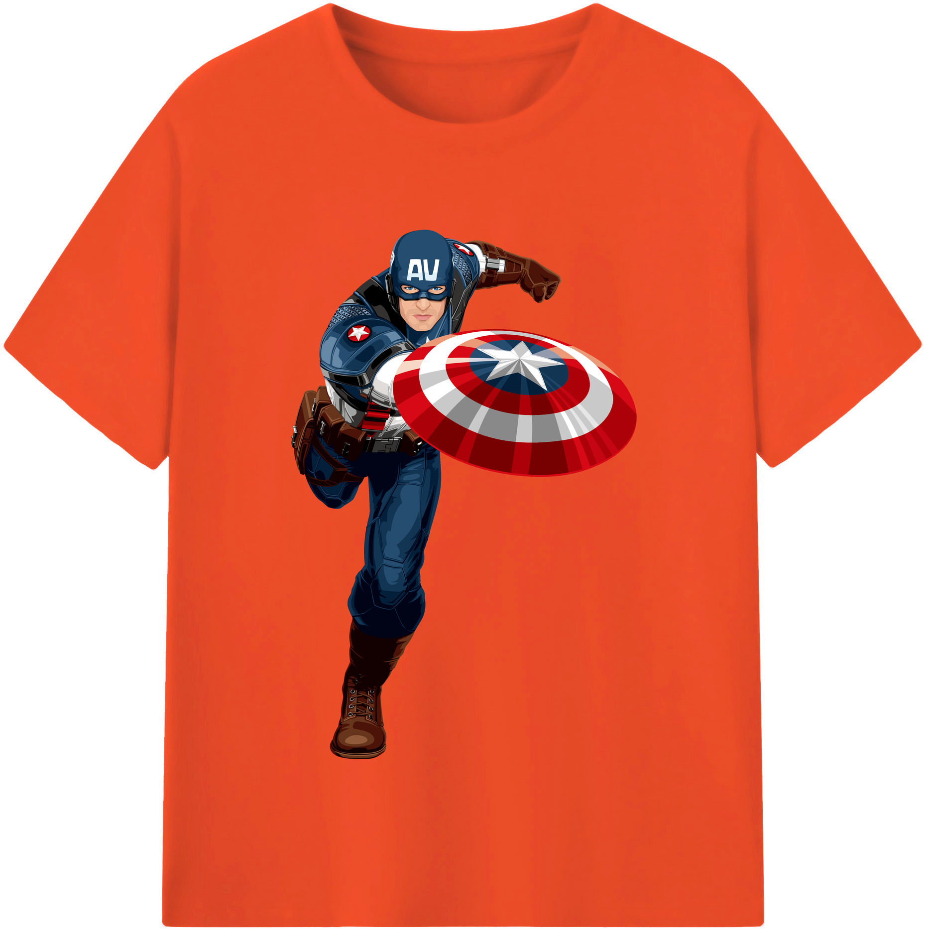 （画像用） アベンジャーズ The Avengers 綿100％半袖Tシャツ（フロントプリント）