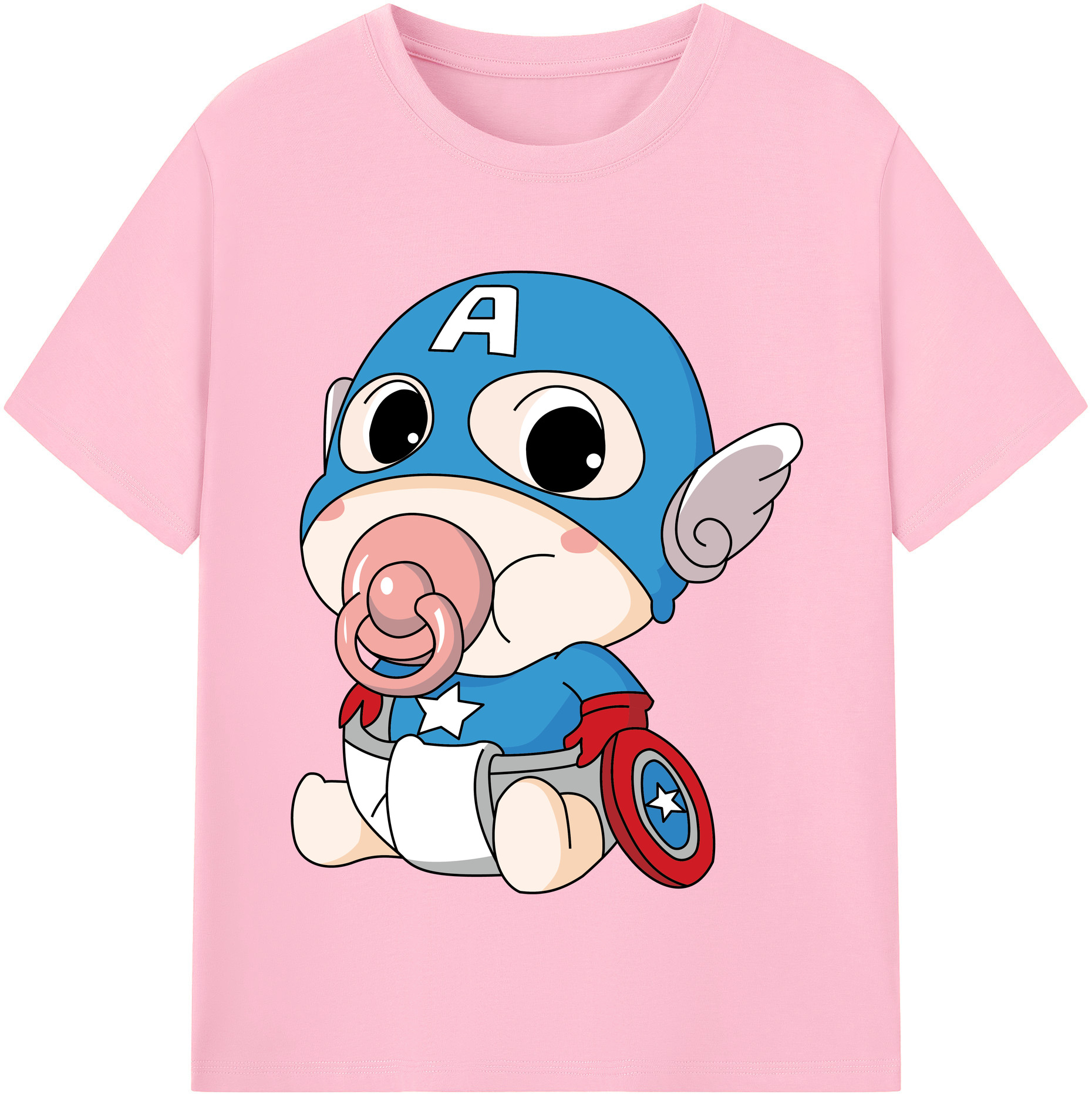 （画像用） アベンジャーズ The Avengers 綿100％半袖Tシャツ（フロントプリント）