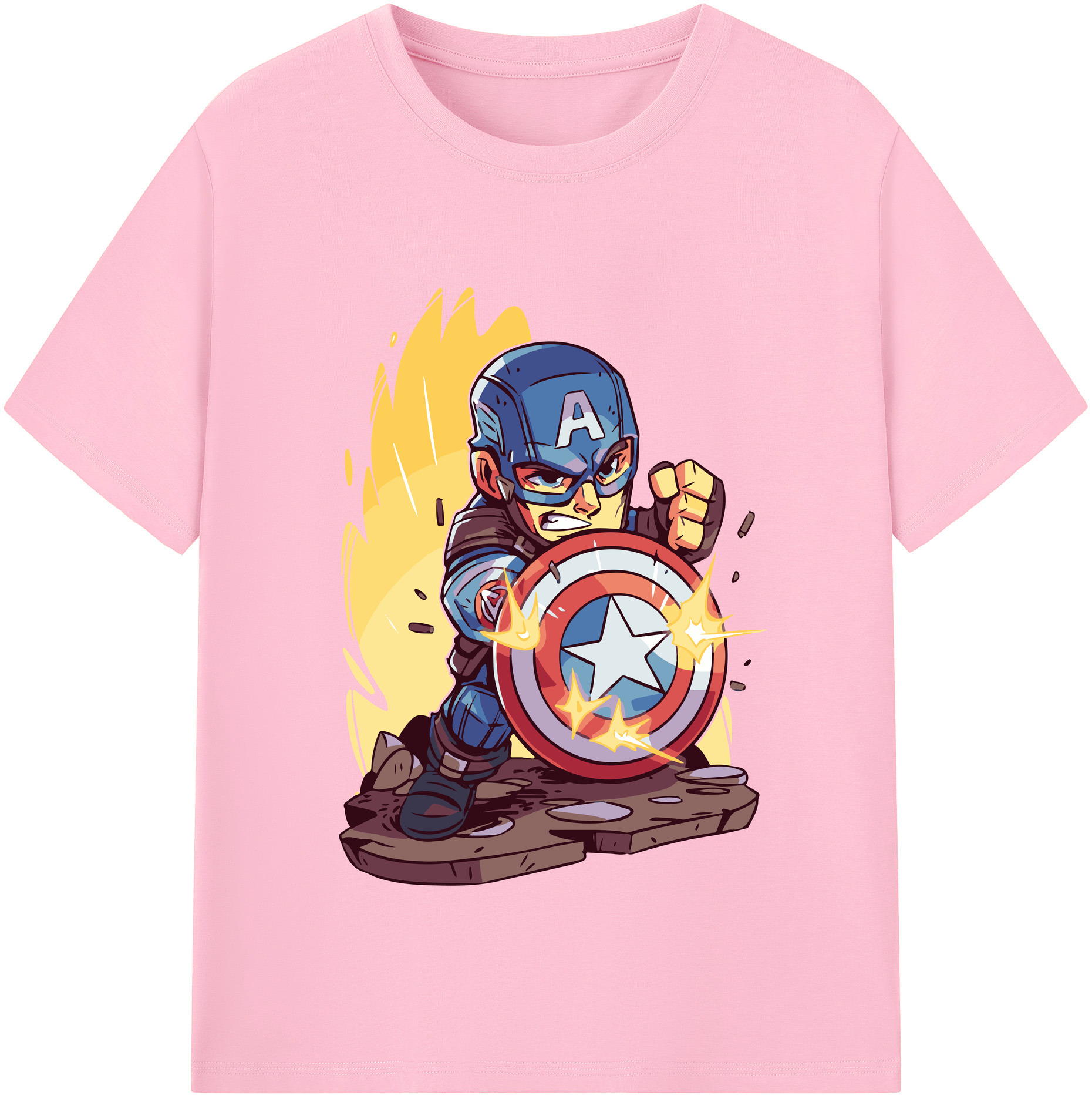 （画像用） アベンジャーズ The Avengers 綿100％半袖Tシャツ（フロントプリント）