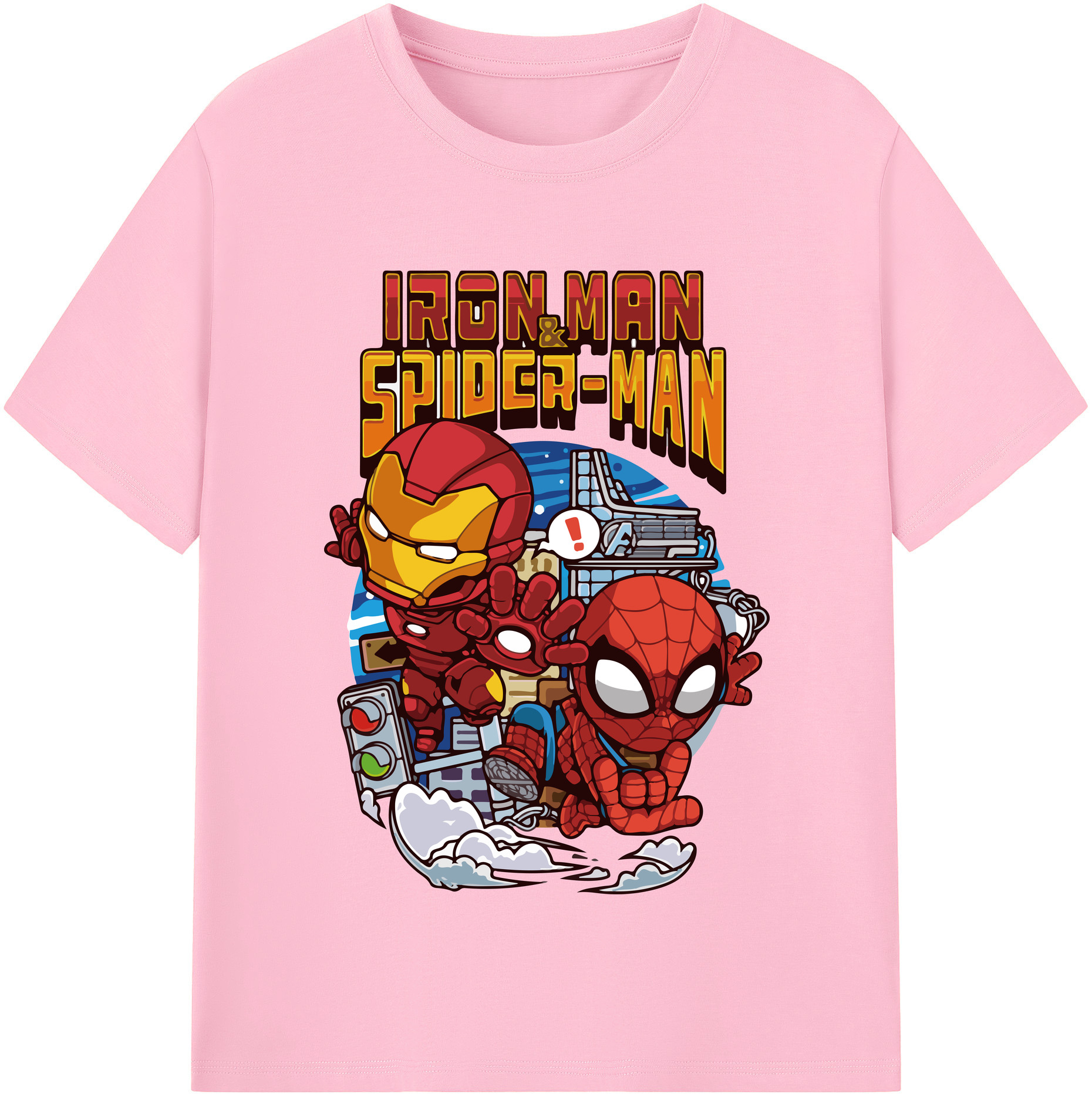 （画像用） アベンジャーズ The Avengers 綿100％半袖Tシャツ（フロントプリント）