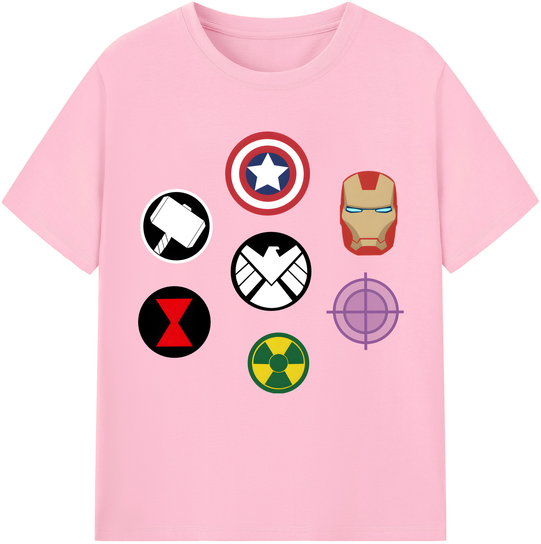 （画像用） アベンジャーズ The Avengers 綿100％半袖Tシャツ（フロントプリント）
