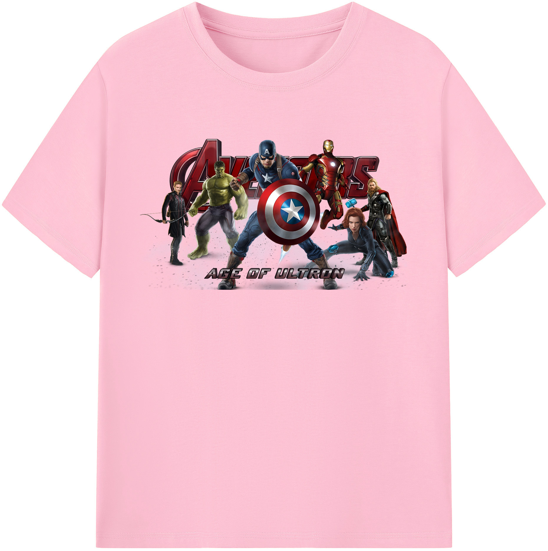 （画像用） アベンジャーズ The Avengers 綿100％半袖Tシャツ（フロントプリント）