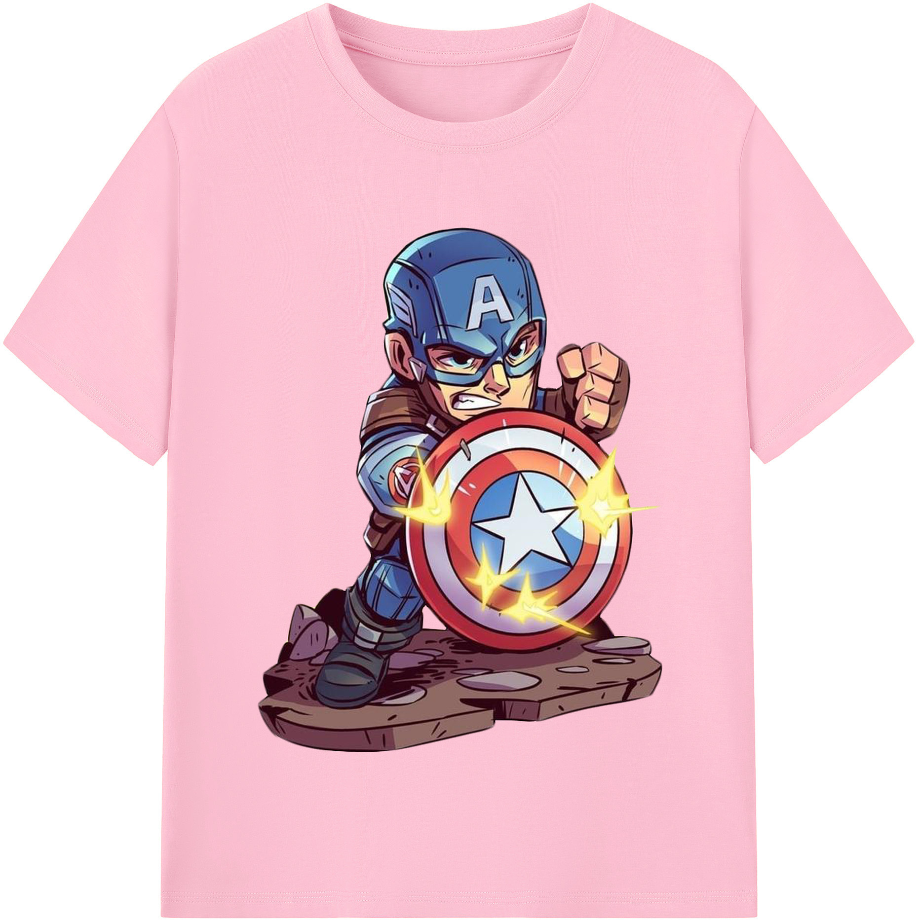 （画像用） アベンジャーズ The Avengers 綿100％半袖Tシャツ（フロントプリント）