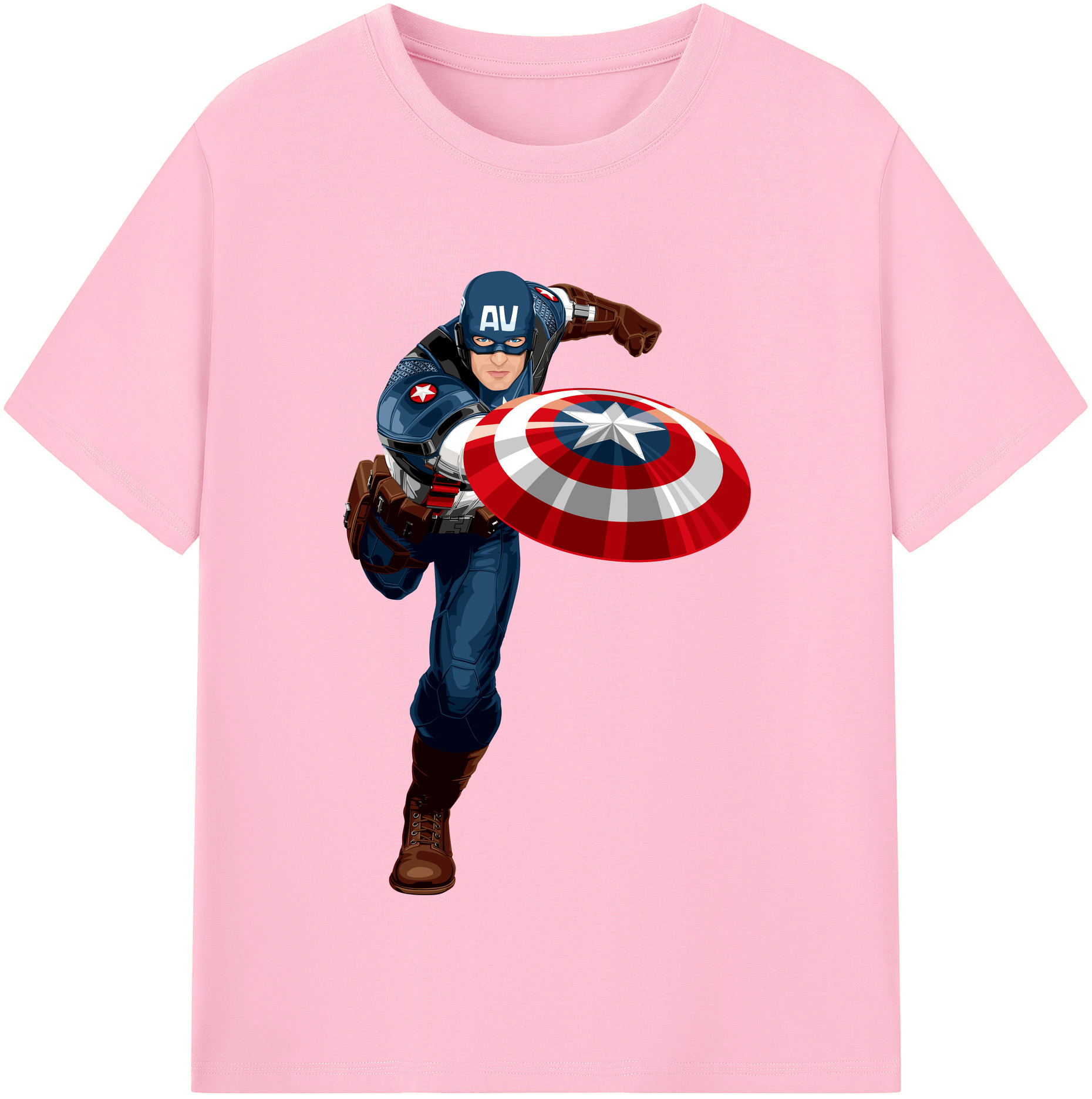 （画像用） アベンジャーズ The Avengers 綿100％半袖Tシャツ（フロントプリント）