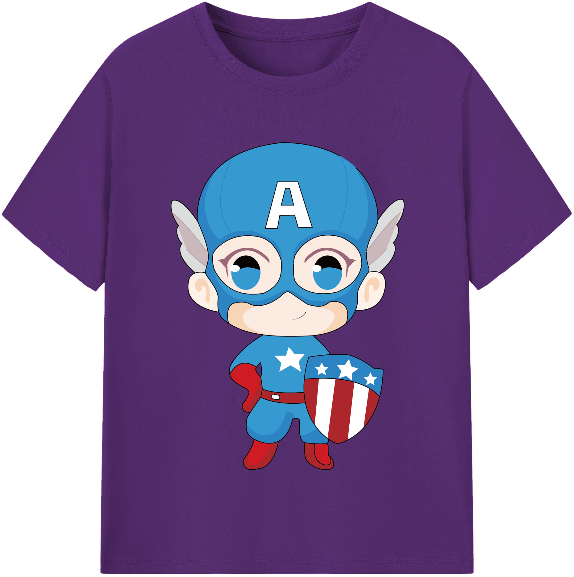 （画像用） アベンジャーズ The Avengers 綿100％半袖Tシャツ（フロントプリント）
