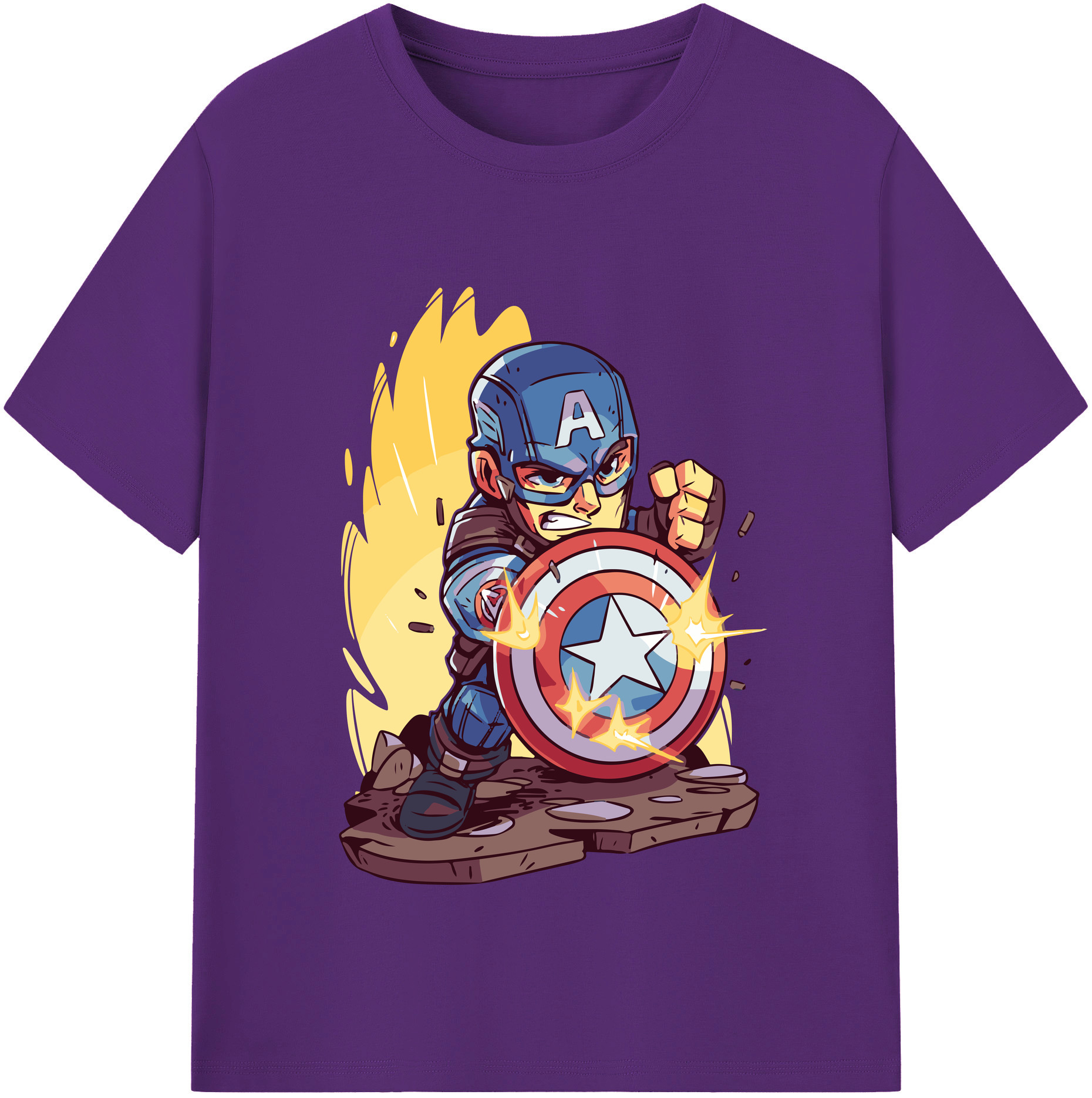 （画像用） アベンジャーズ The Avengers 綿100％半袖Tシャツ（フロントプリント）